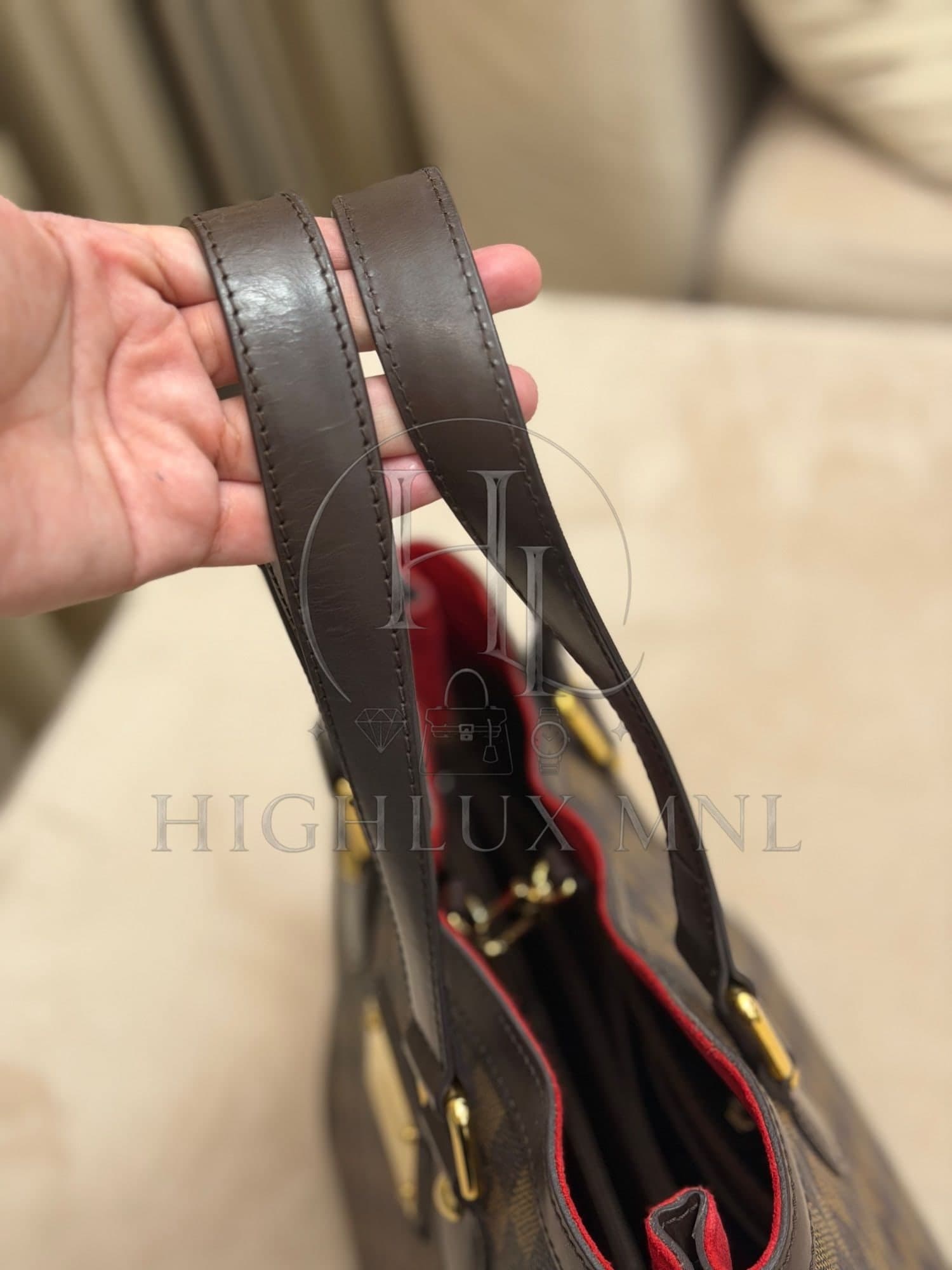 Louis Vuitton Damier Ebene Hampstead PM size — photo 11
