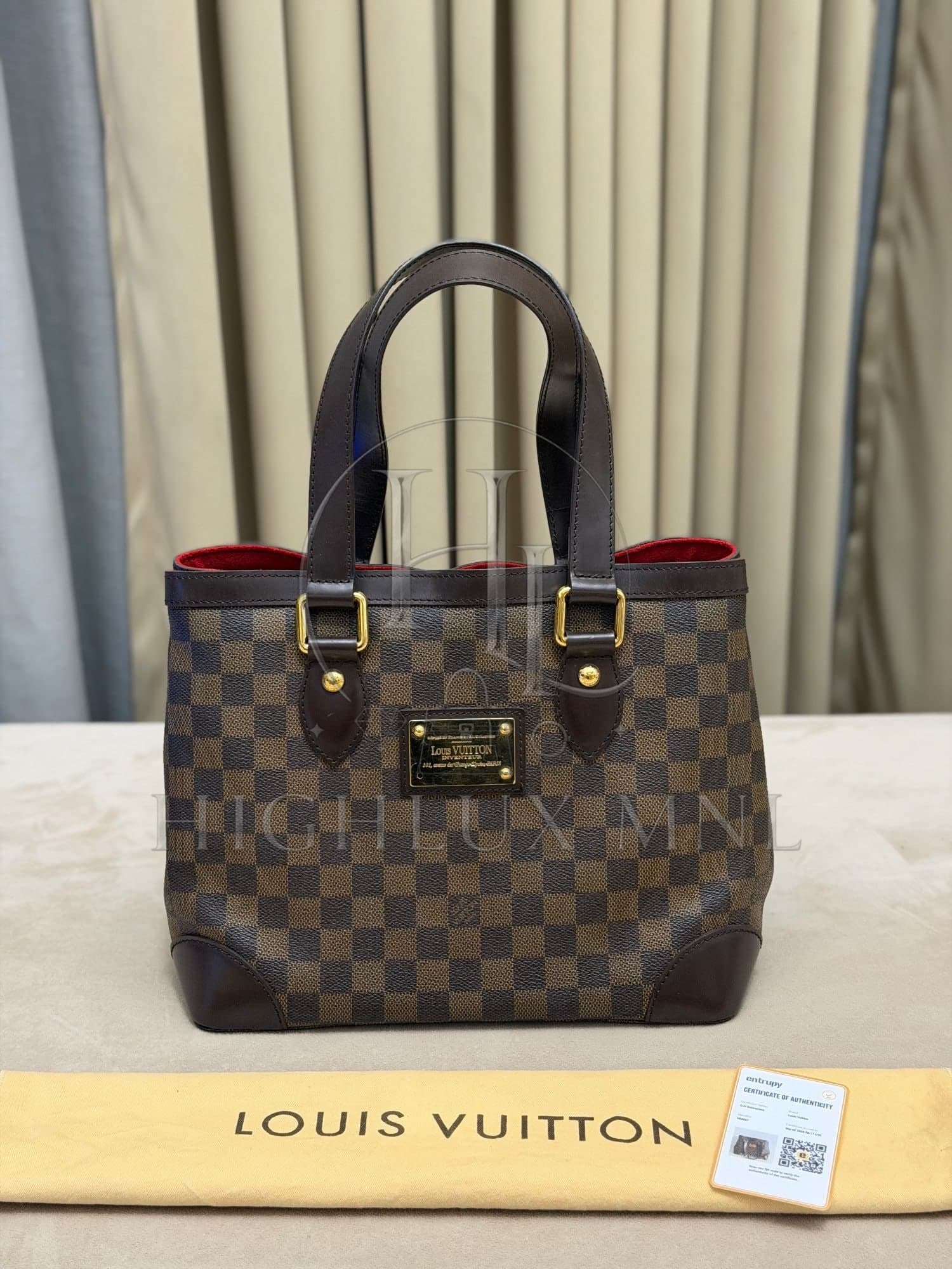 Louis Vuitton Damier Ebene Hampstead PM size