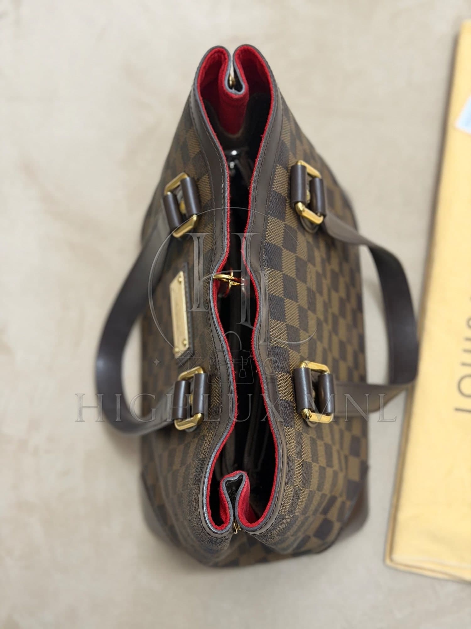 Louis Vuitton Damier Ebene Hampstead PM size — photo 12