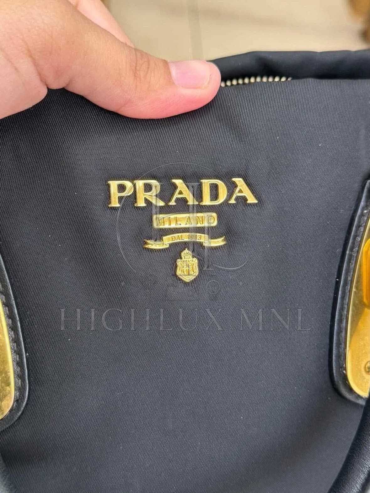 Prada Tessuto Nylon & Soft Calfskin Satchel Bag — photo 12