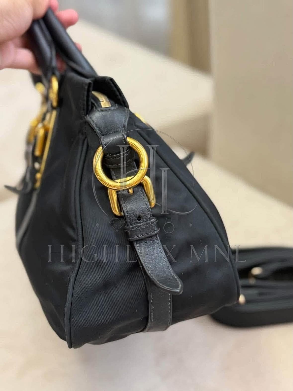 Prada Tessuto Nylon & Soft Calfskin Satchel Bag — photo 3