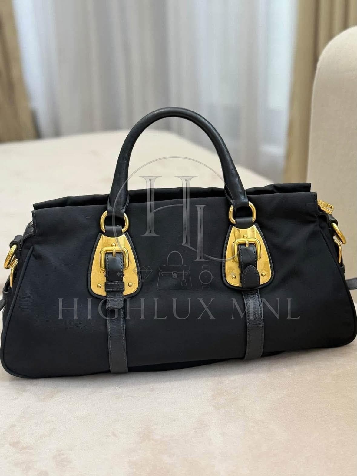 Prada Tessuto Nylon & Soft Calfskin Satchel Bag — photo 2