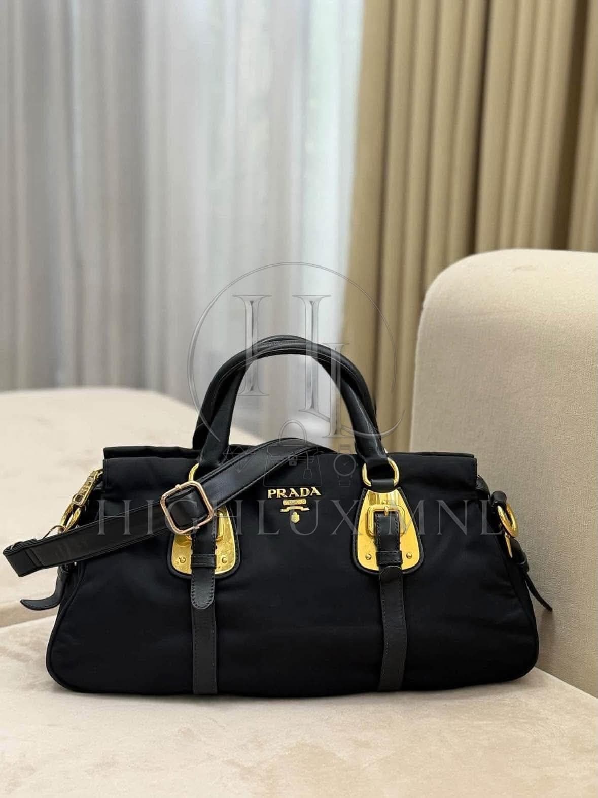 Prada Tessuto Nylon & Soft Calfskin Satchel Bag — photo 11