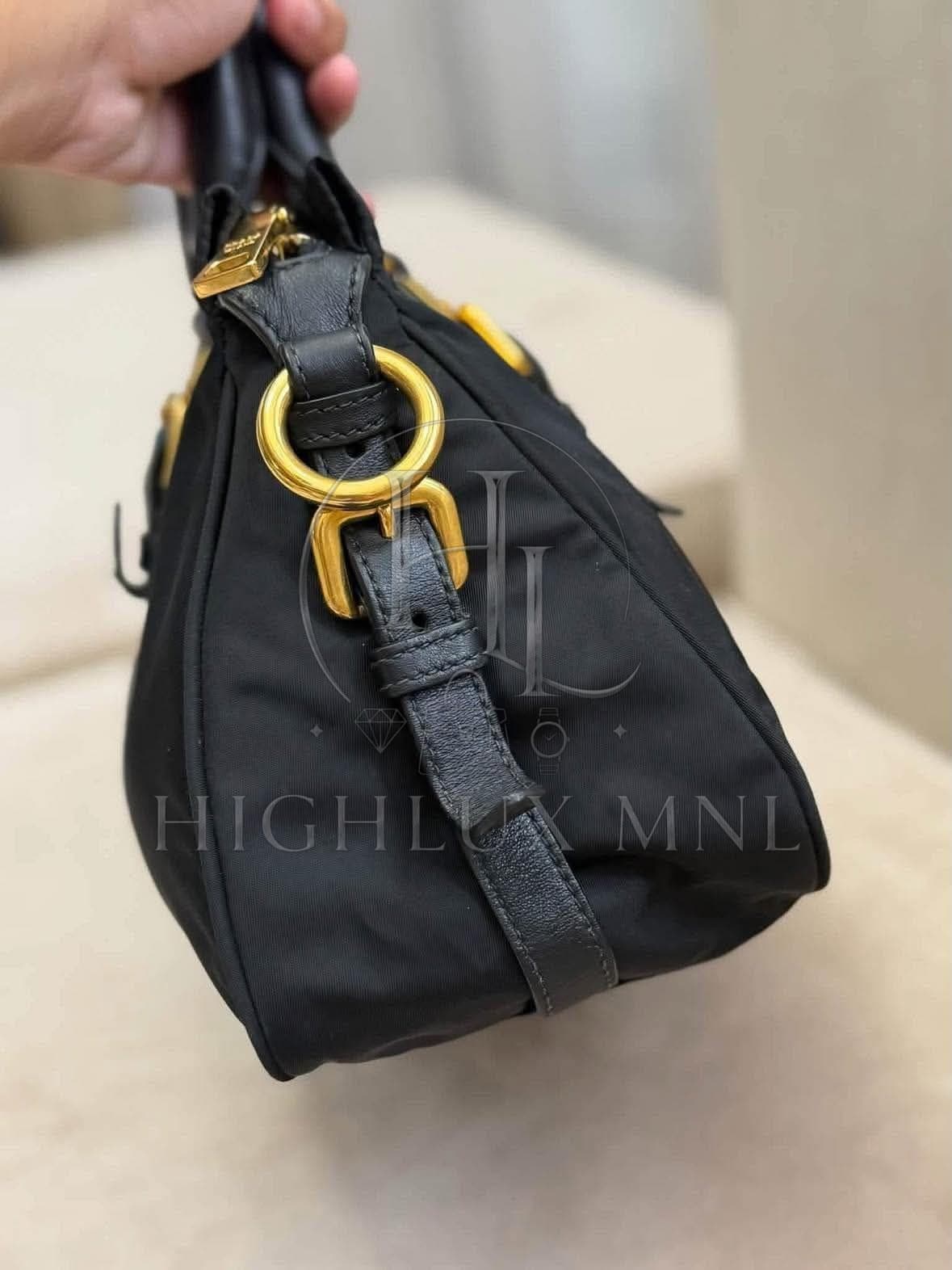 Prada Tessuto Nylon & Soft Calfskin Satchel Bag — photo 9