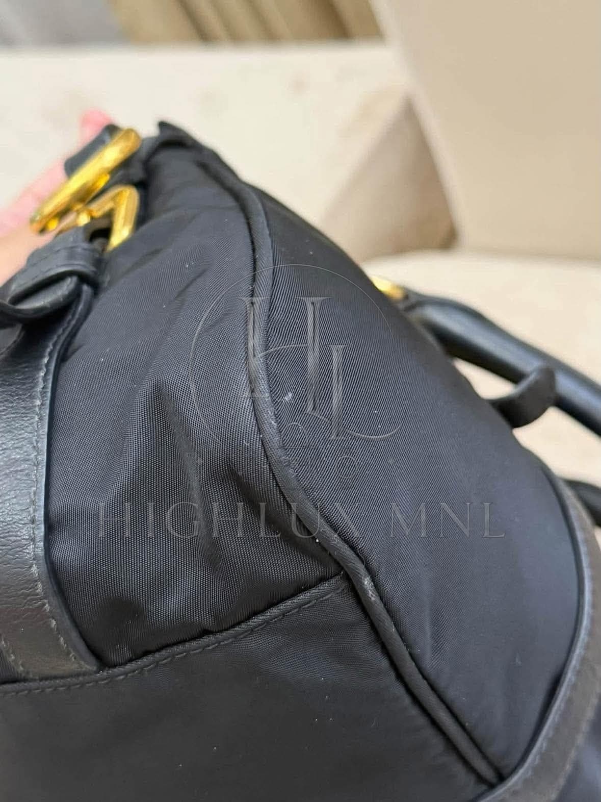 Prada Tessuto Nylon & Soft Calfskin Satchel Bag — photo 8