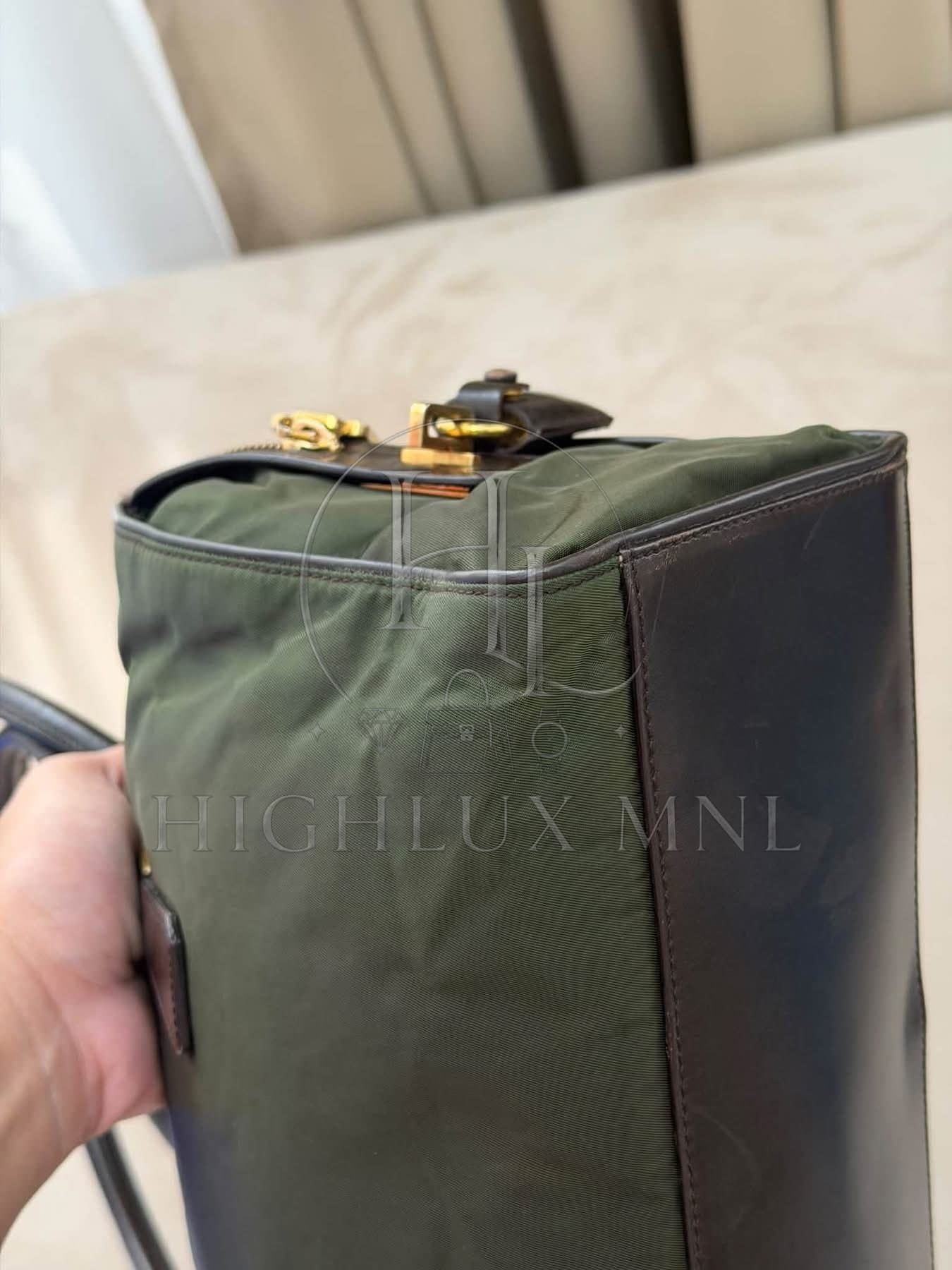 Prada Tessuto Nylong Shoulder Bag in Olivegreen — photo 9