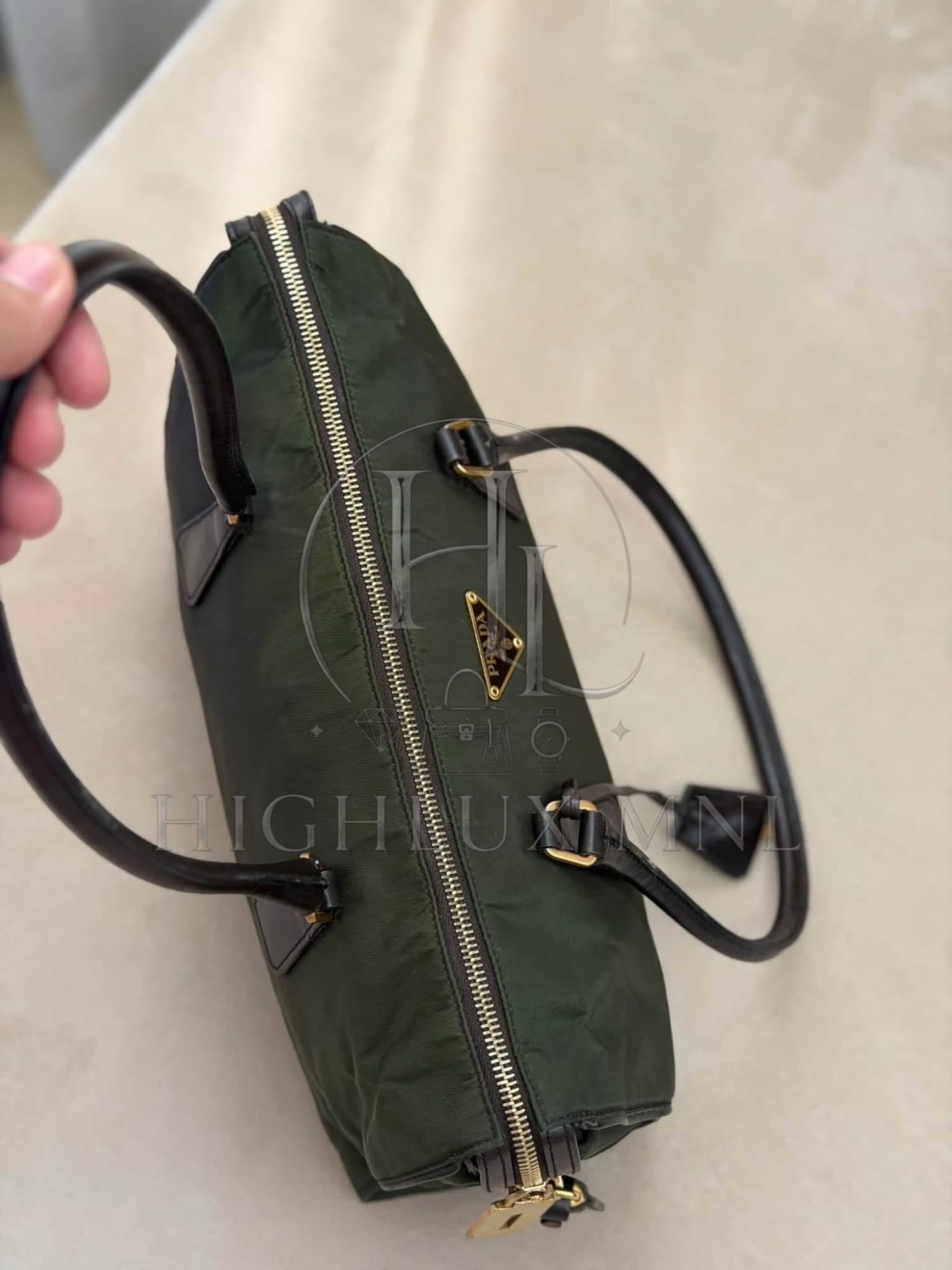 Prada Tessuto Nylong Shoulder Bag in Olivegreen — photo 12