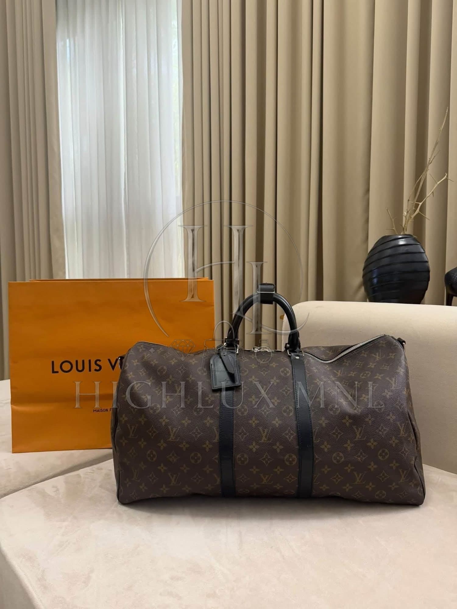 Louis Vuitton Macassar Keepall Bandoulière 55