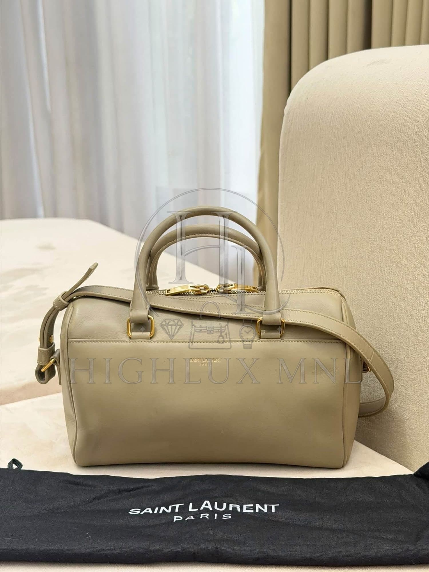 Saint Laurent Baby Duffle Bag in Taupe