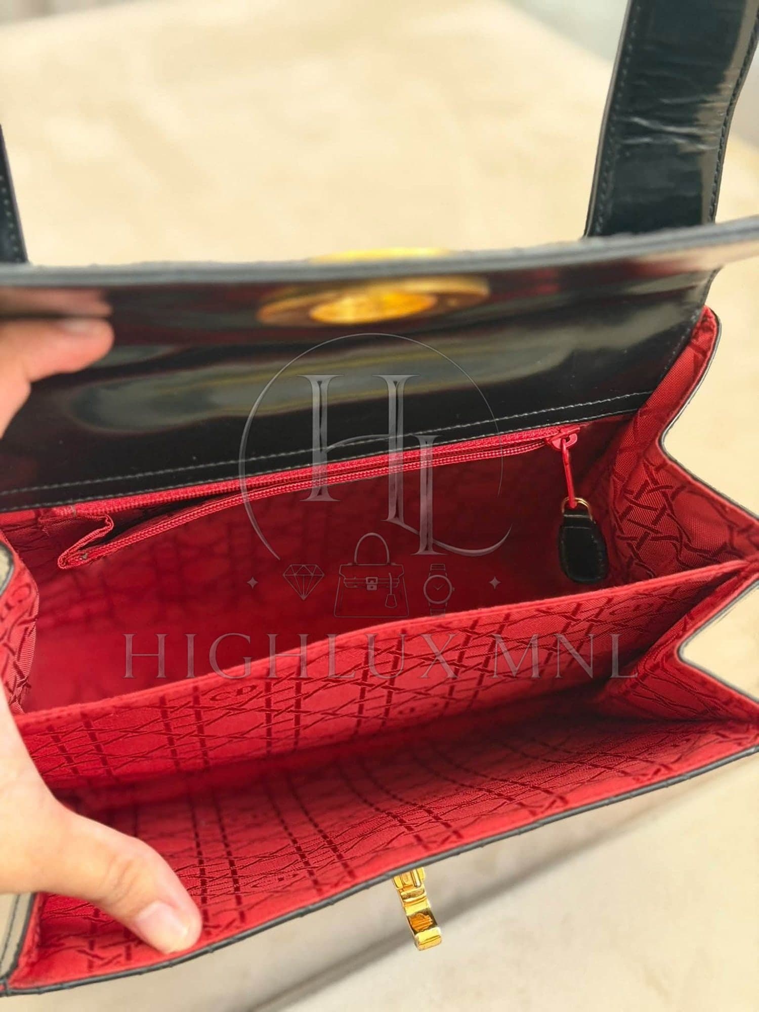 Dior Cannage Patent Shoulder Bag — photo 13