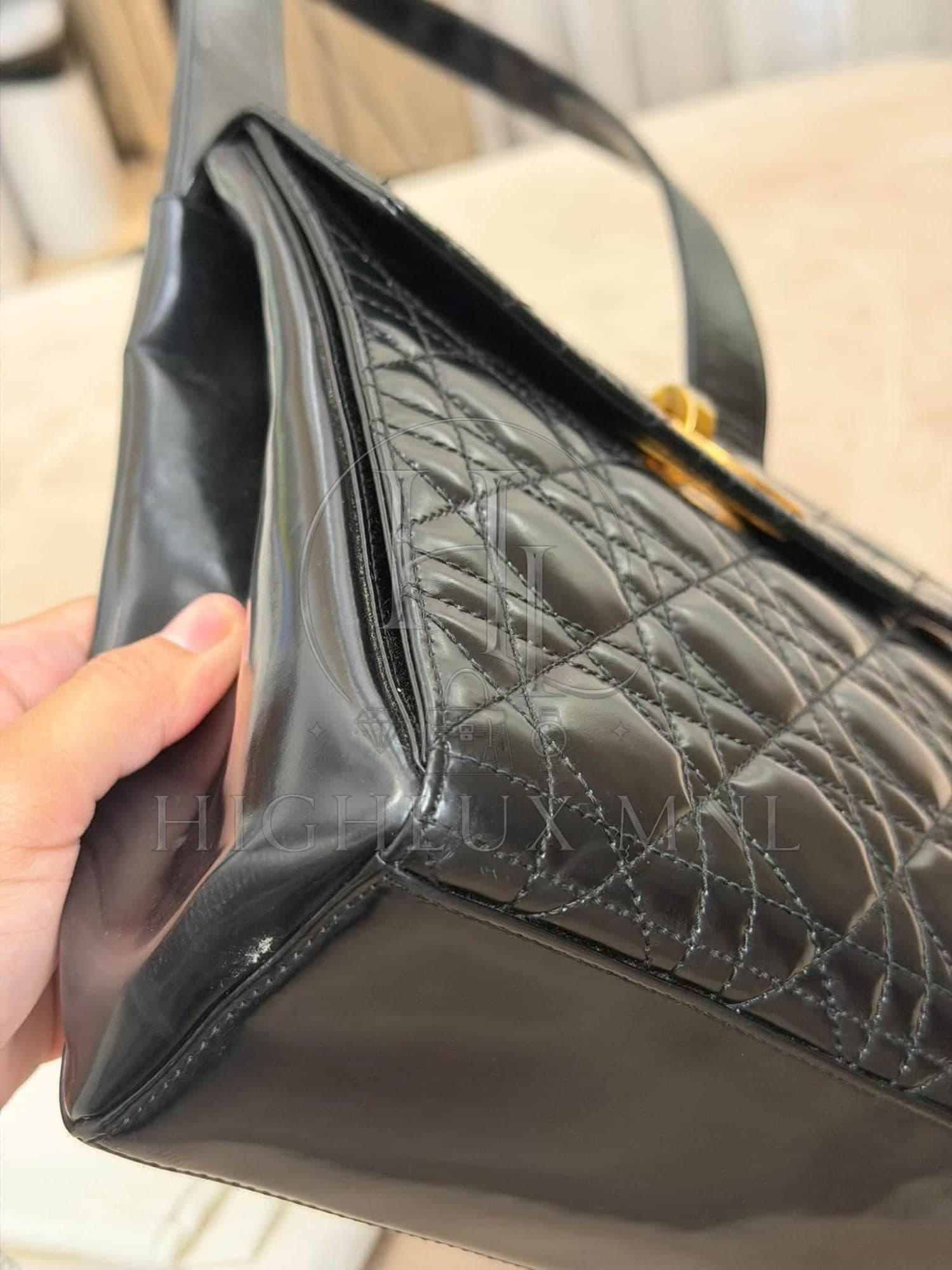 Dior Cannage Patent Shoulder Bag — photo 7