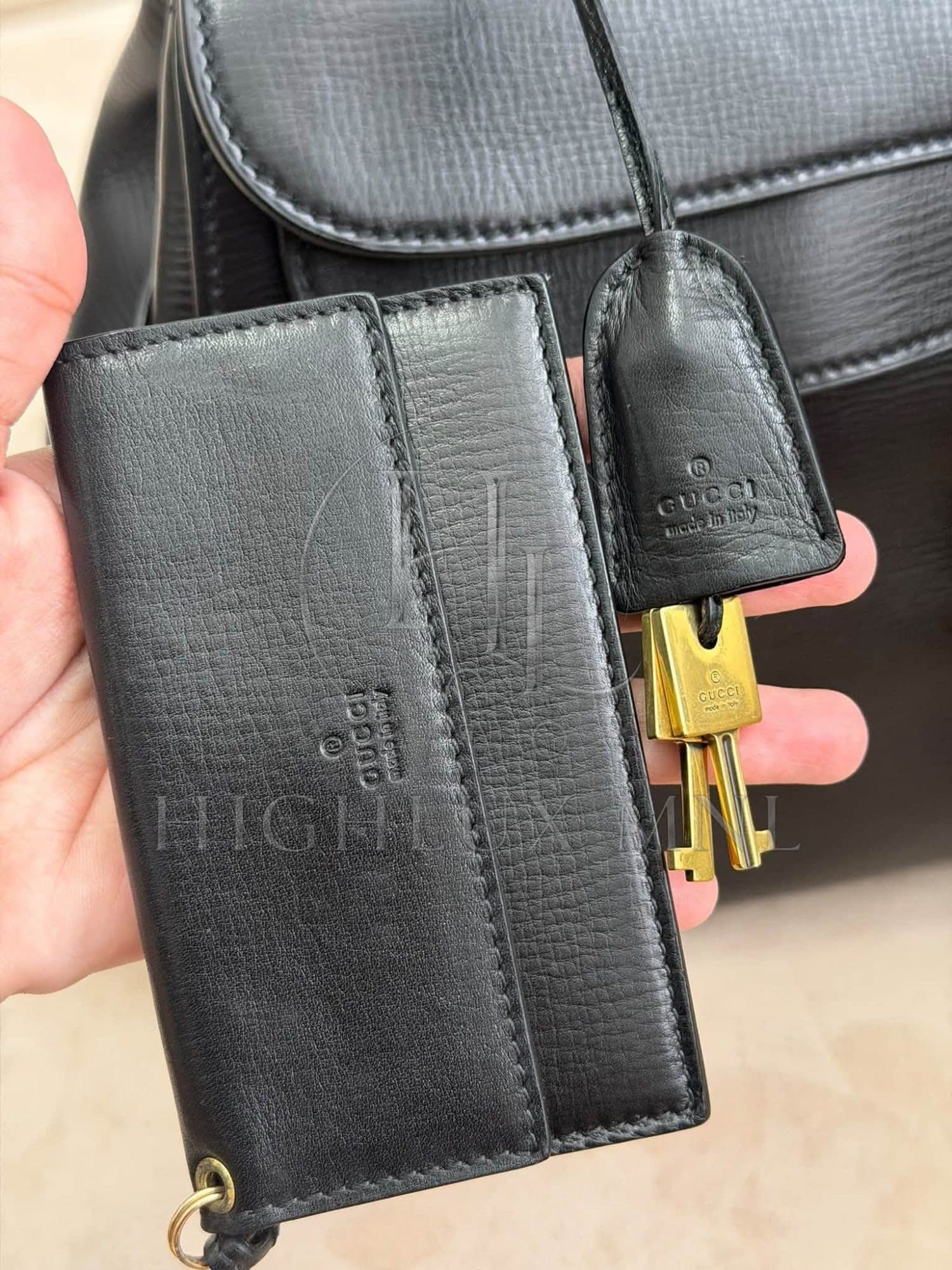 Gucci Leather "Kelly" Handbag — photo 6