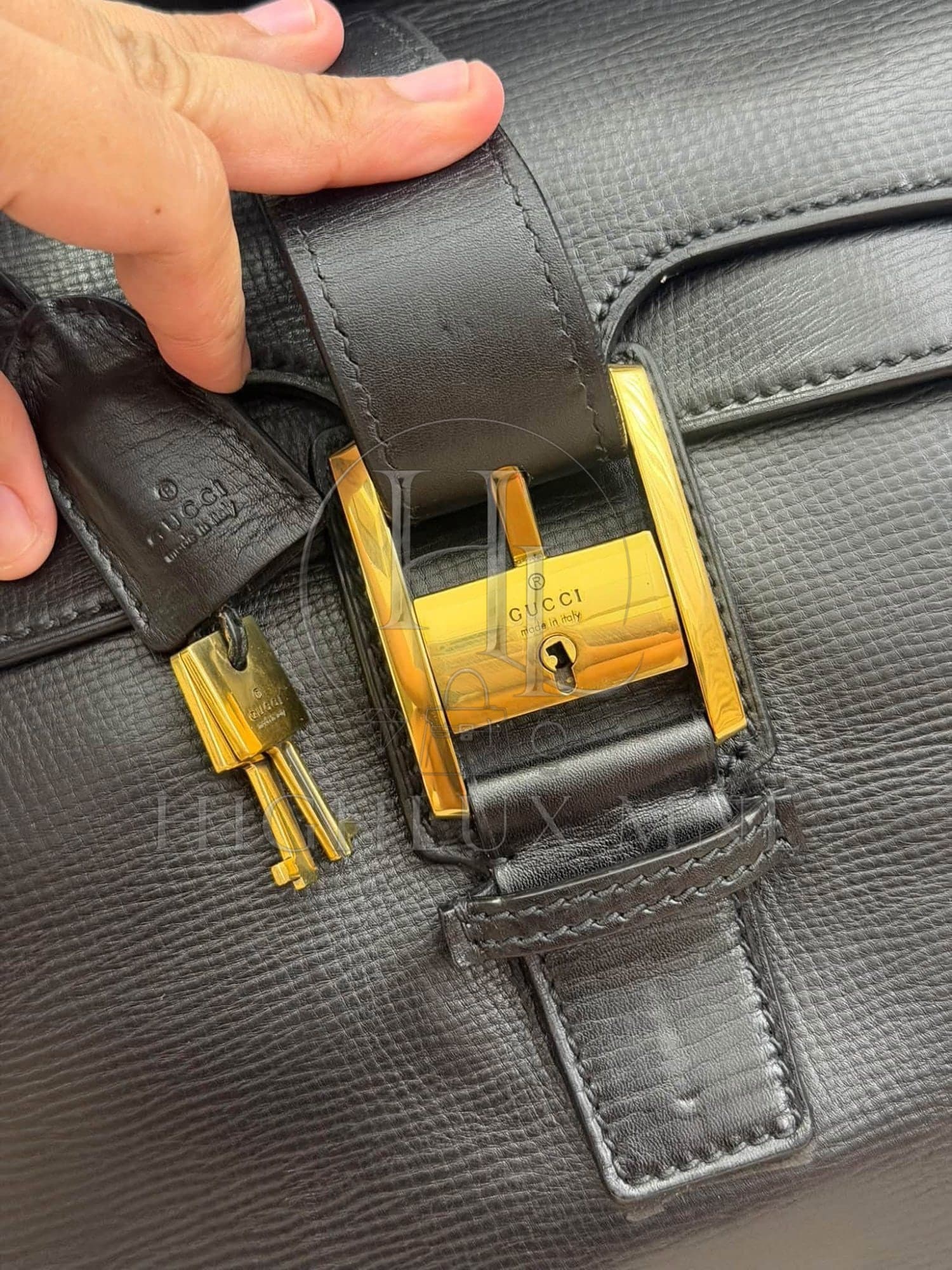 Gucci Leather "Kelly" Handbag — photo 8