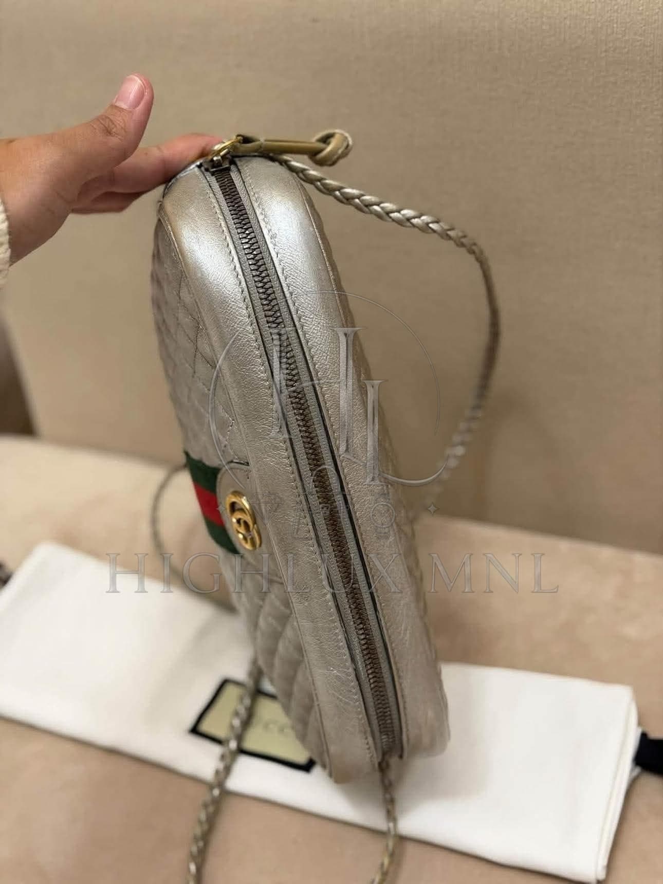 Gucci Trapuntata Ophidia Silver Camera Bag — photo 5