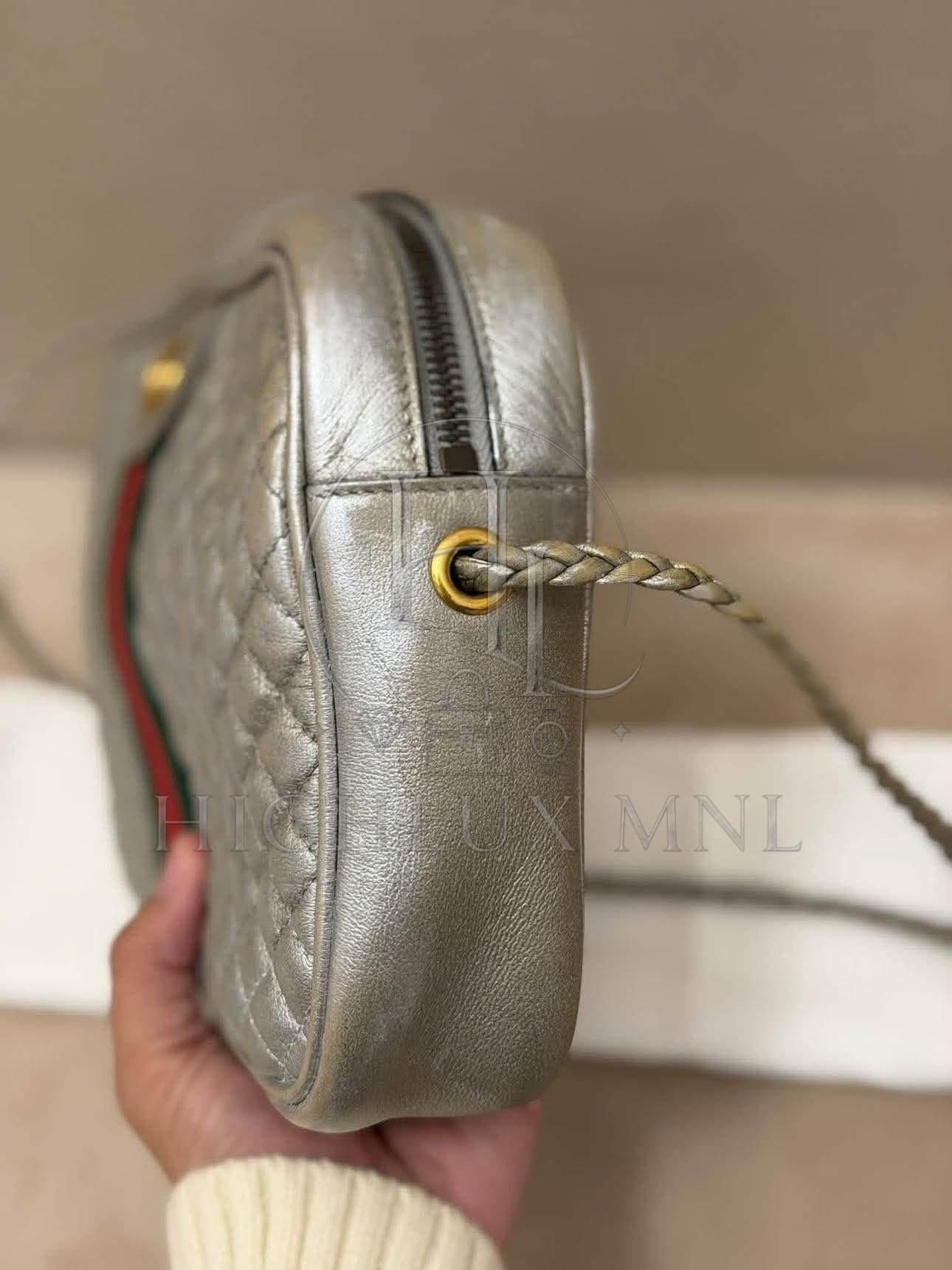 Gucci Trapuntata Ophidia Silver Camera Bag — photo 2