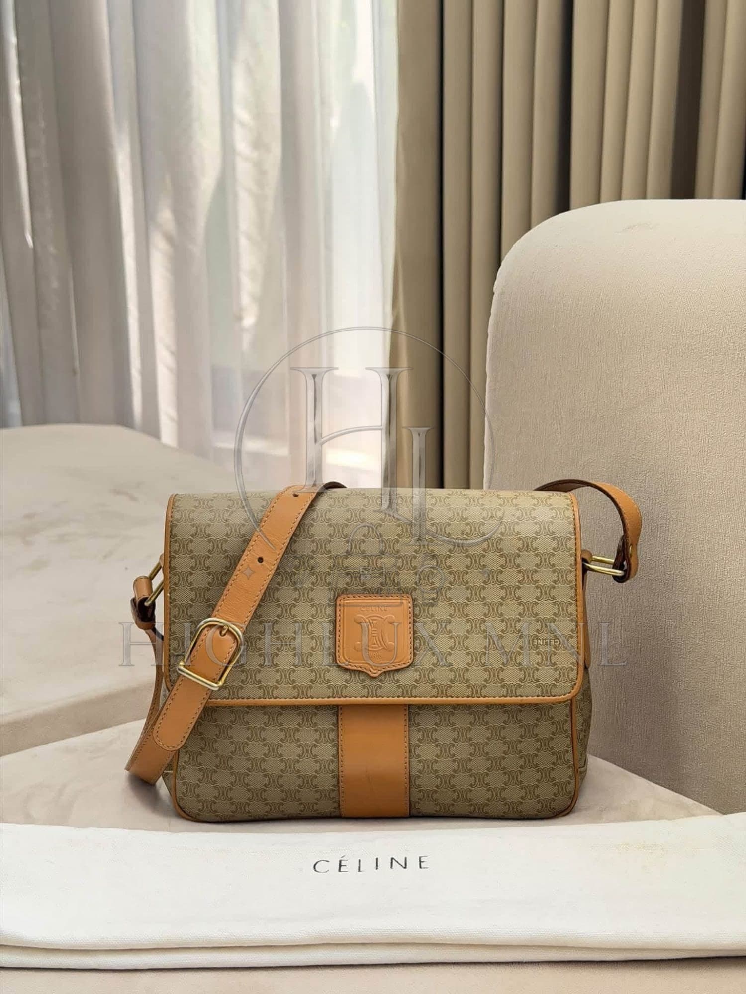 Celine Macadam Coated Canvas Crossbody Bag