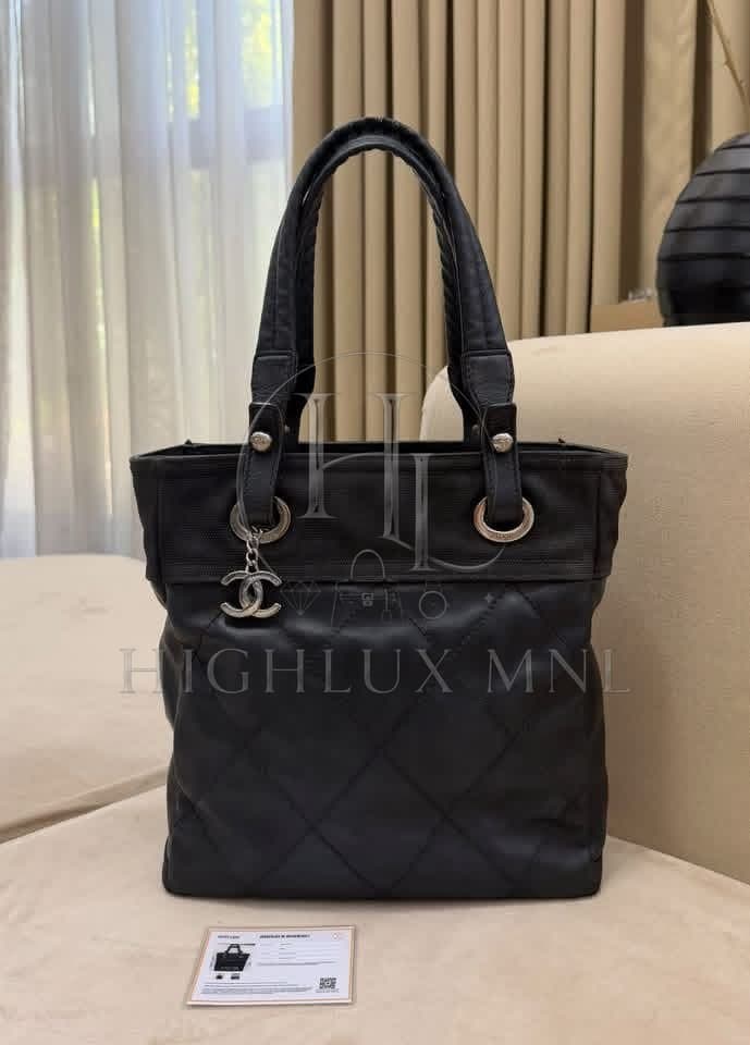 Chanel Small Quilted Paris Biarritz Tote Bag