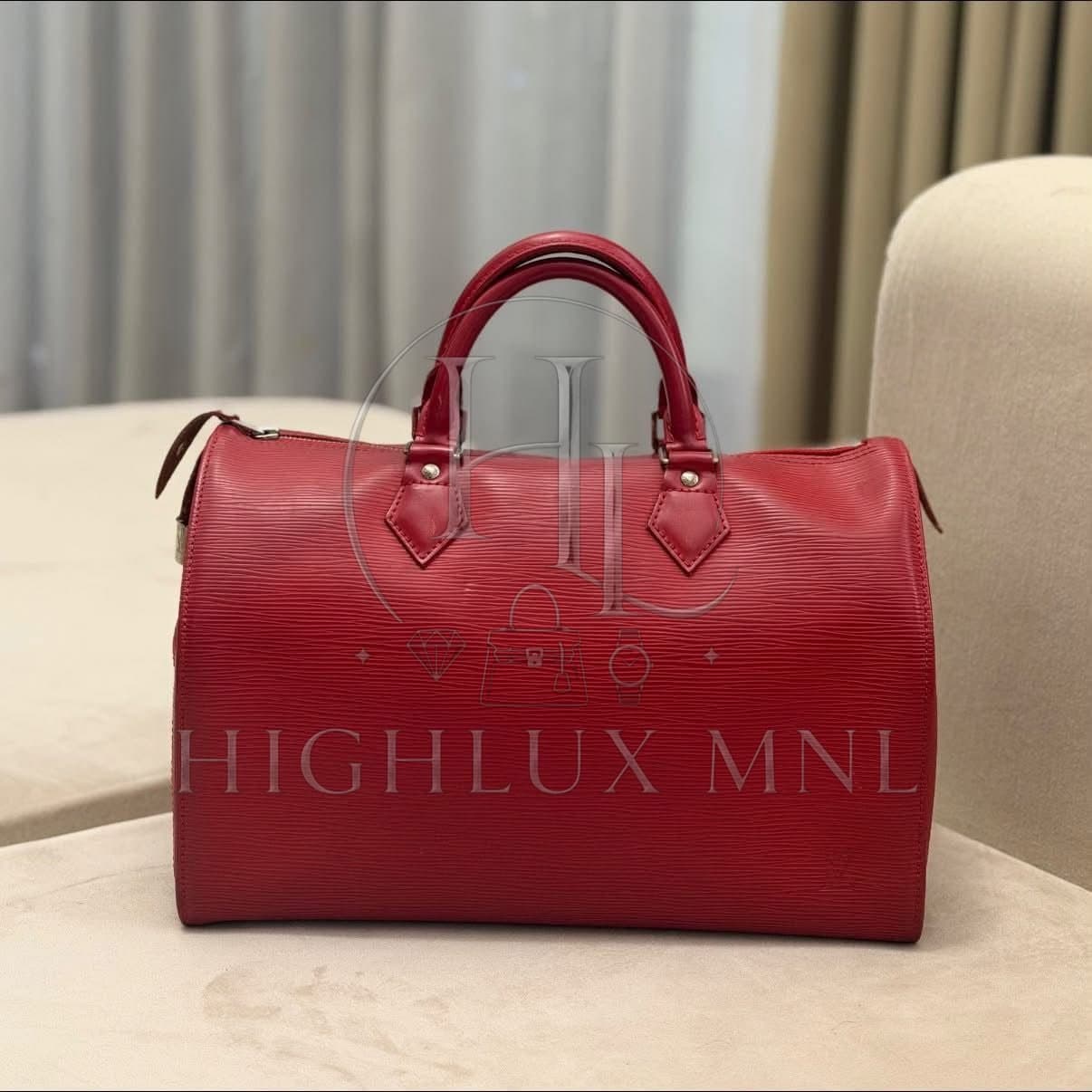Louis Vuitton Speedy 30 Red Epi Leather