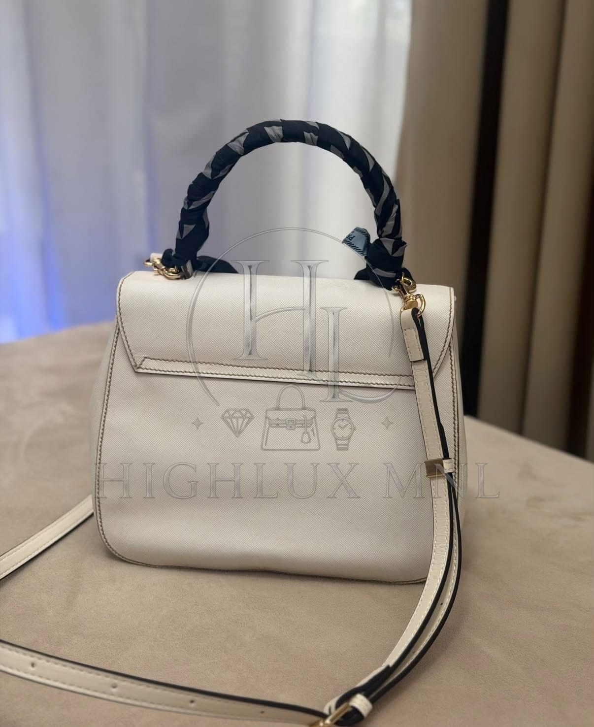 Prada Saffiano Sound Lock Satchel Handbag — photo 2