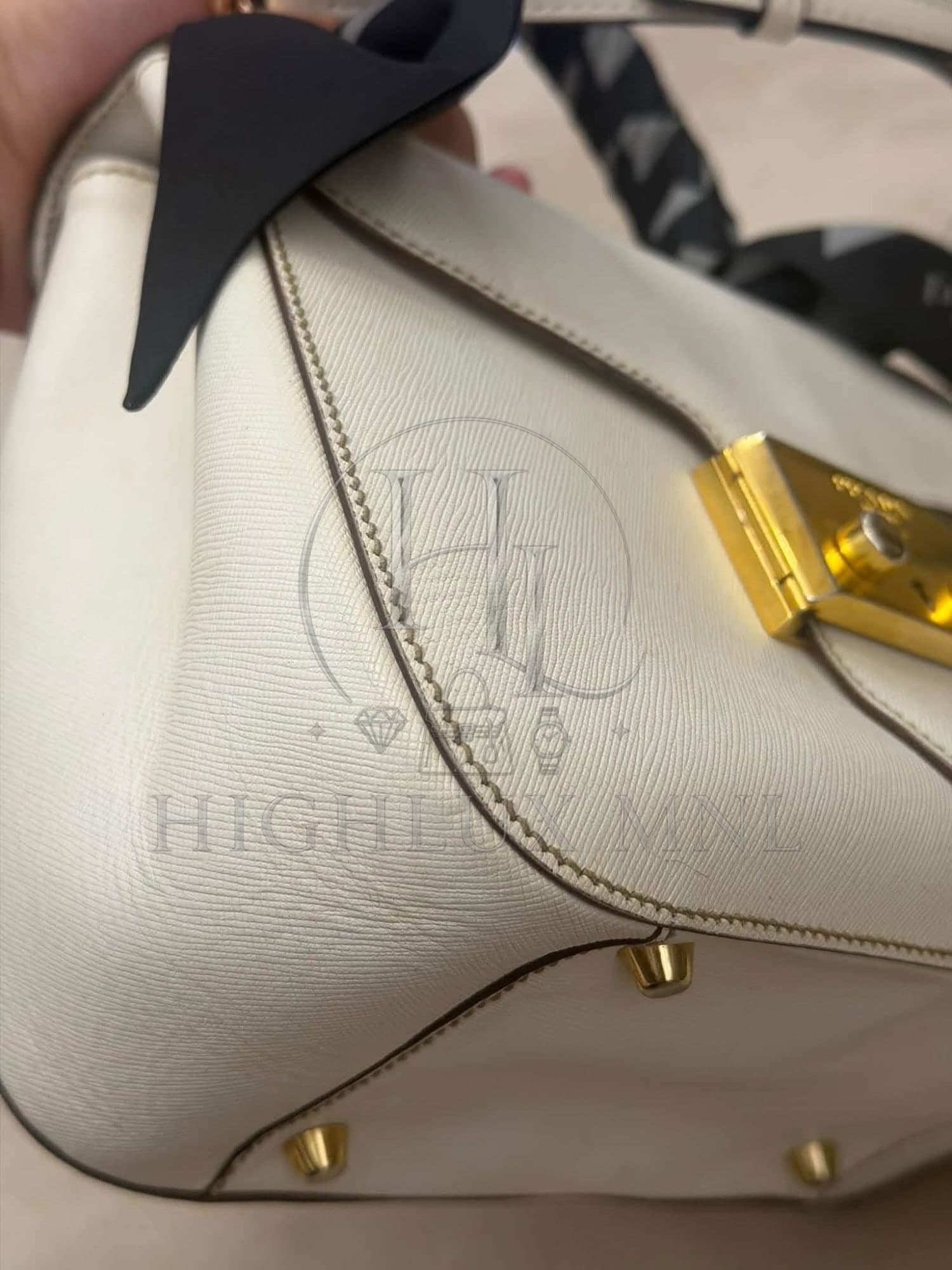 Prada Saffiano Sound Lock Satchel Handbag — photo 9