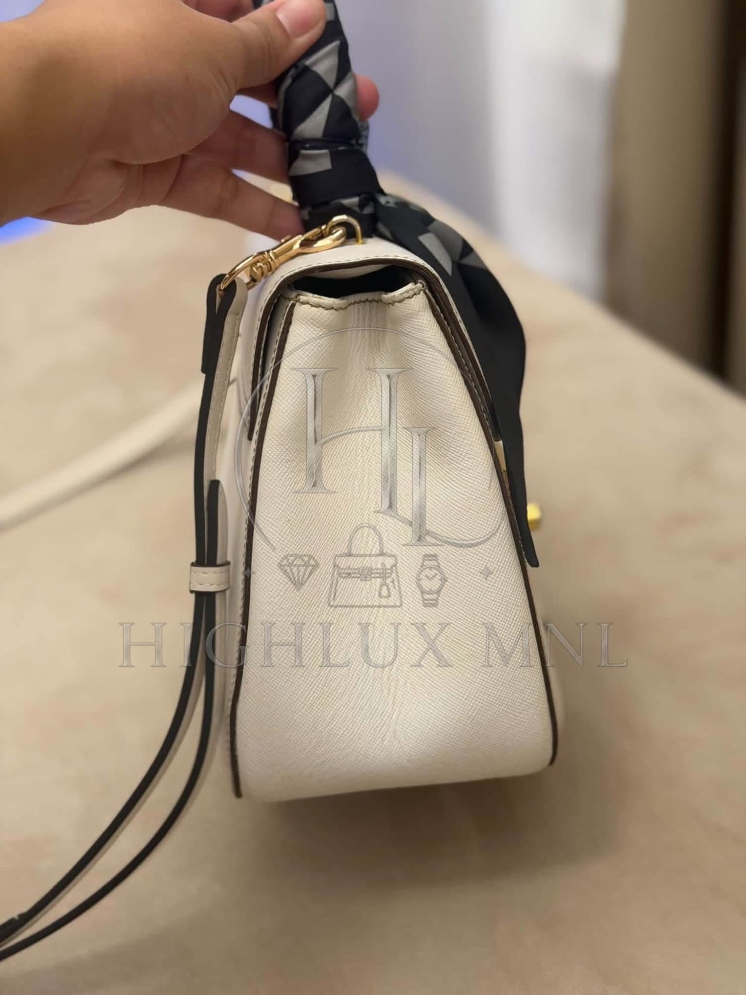 Prada Saffiano Sound Lock Satchel Handbag — photo 3