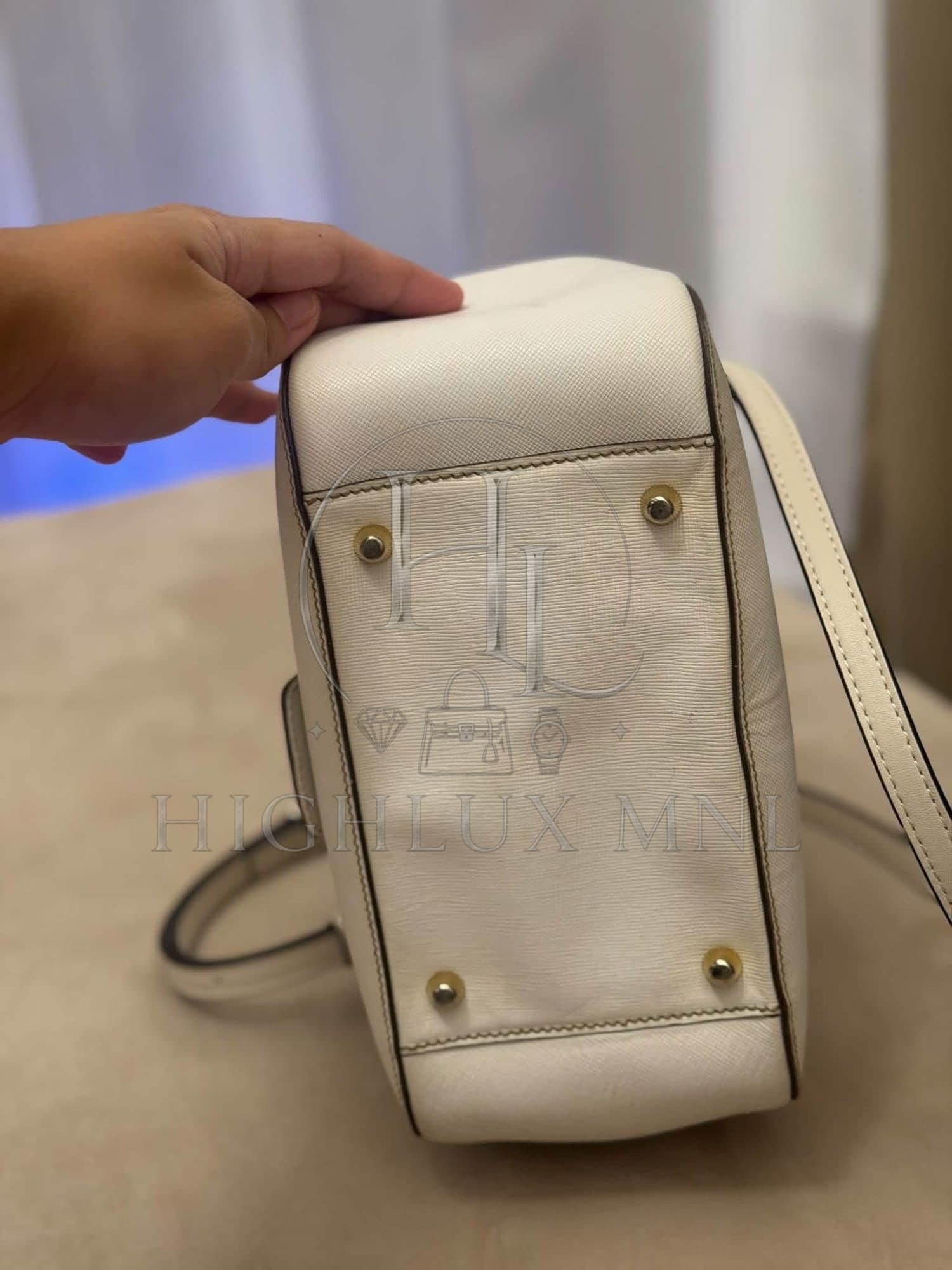 Prada Saffiano Sound Lock Satchel Handbag — photo 5