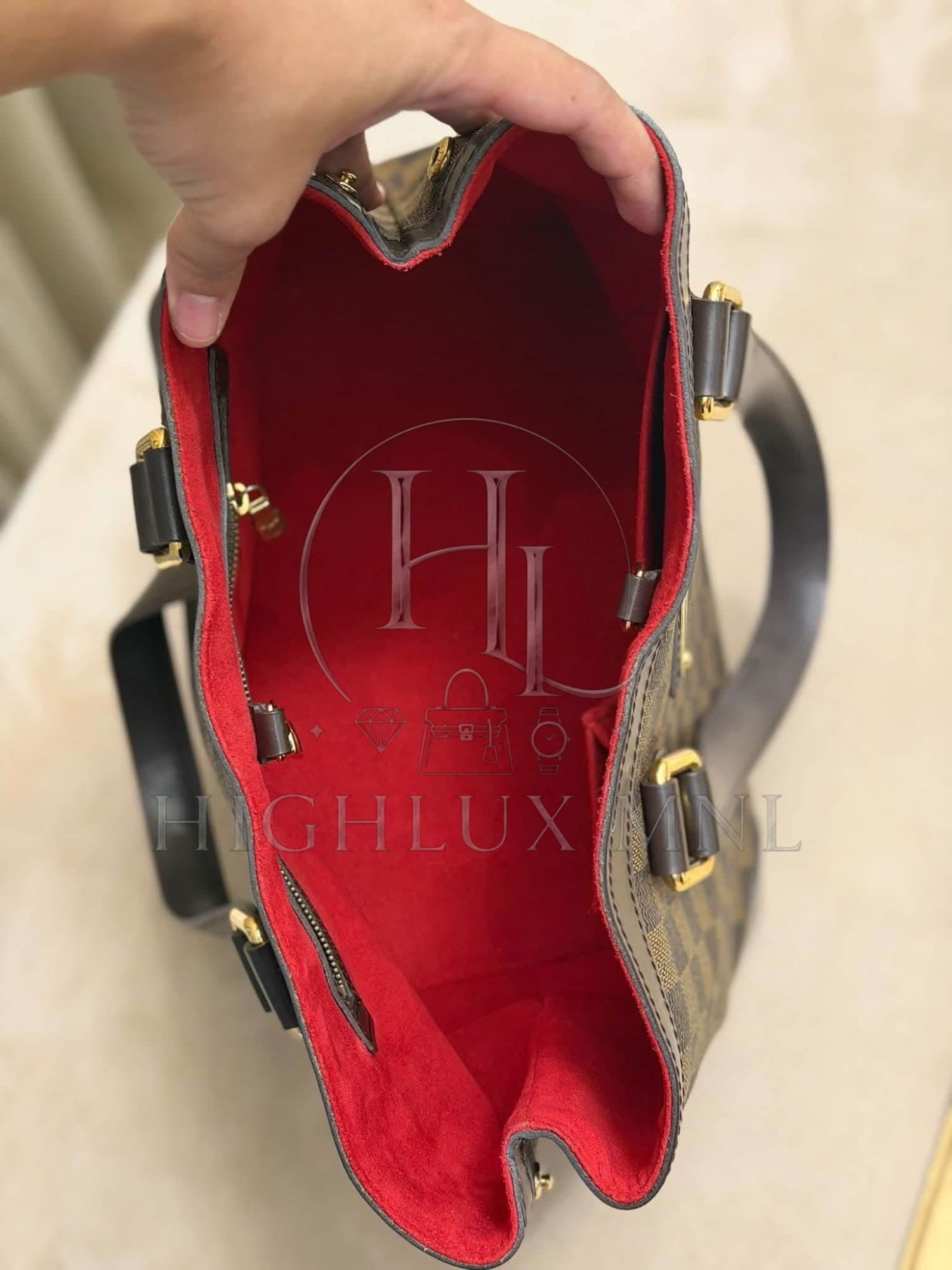 Louis Vuitton Damier Ebene Hampstead PM size — photo 11