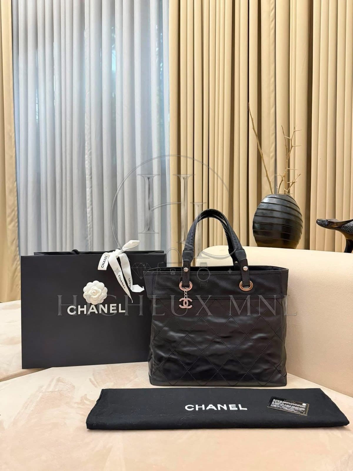 Chanel Quilted Paris Biarritz Tote Bag