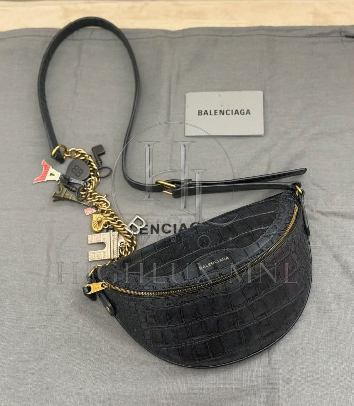 Balenciaga Souvenier Croc-Embossed