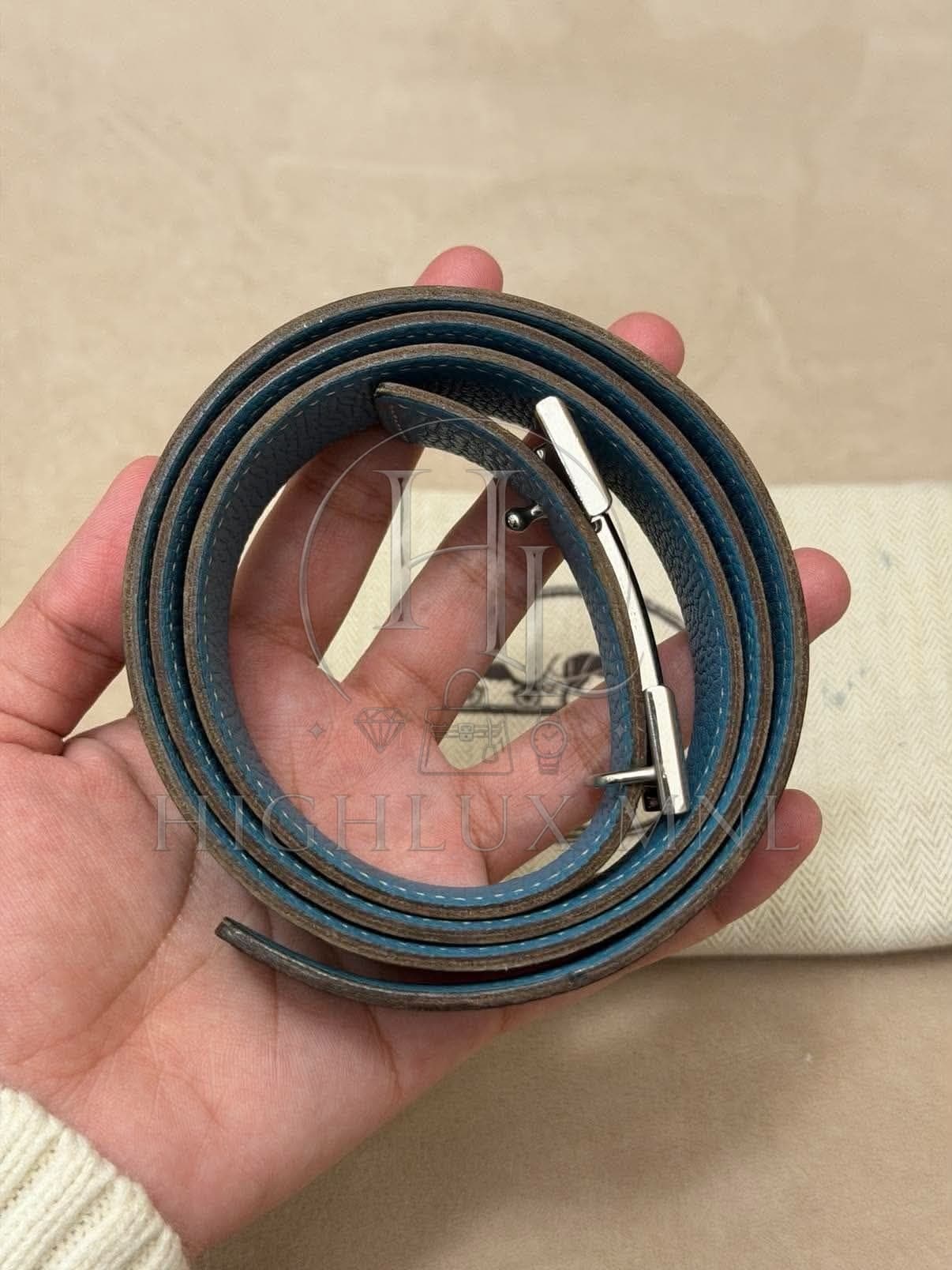 Hermès Belt Reversible Black-Blue