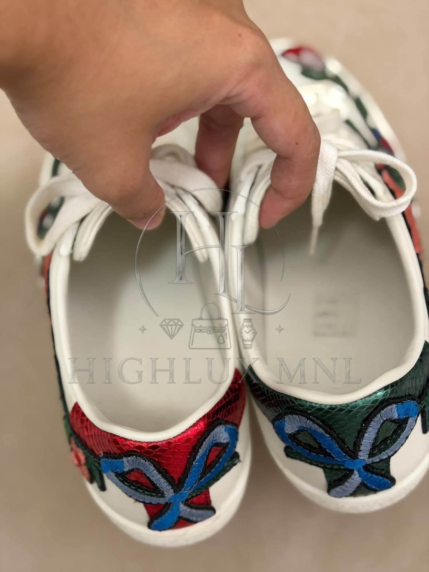 Gucci Tennis Shoes Flower Patch — photo 5