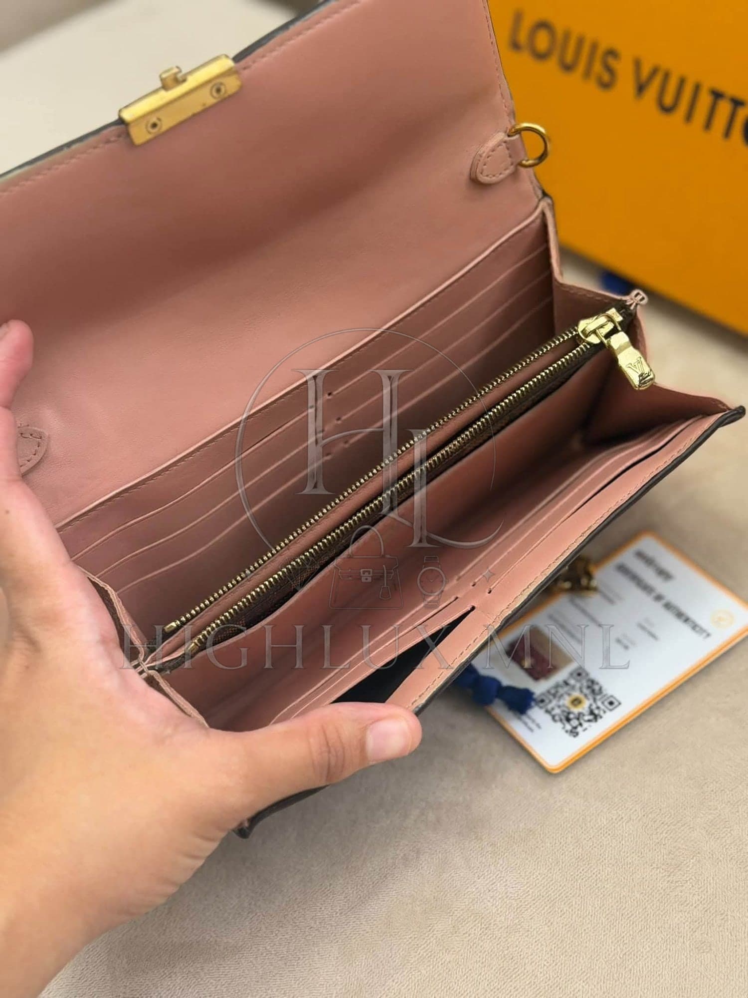 Louis Vuitton Damier Ebene Croissette Wallet on Chain — photo 8
