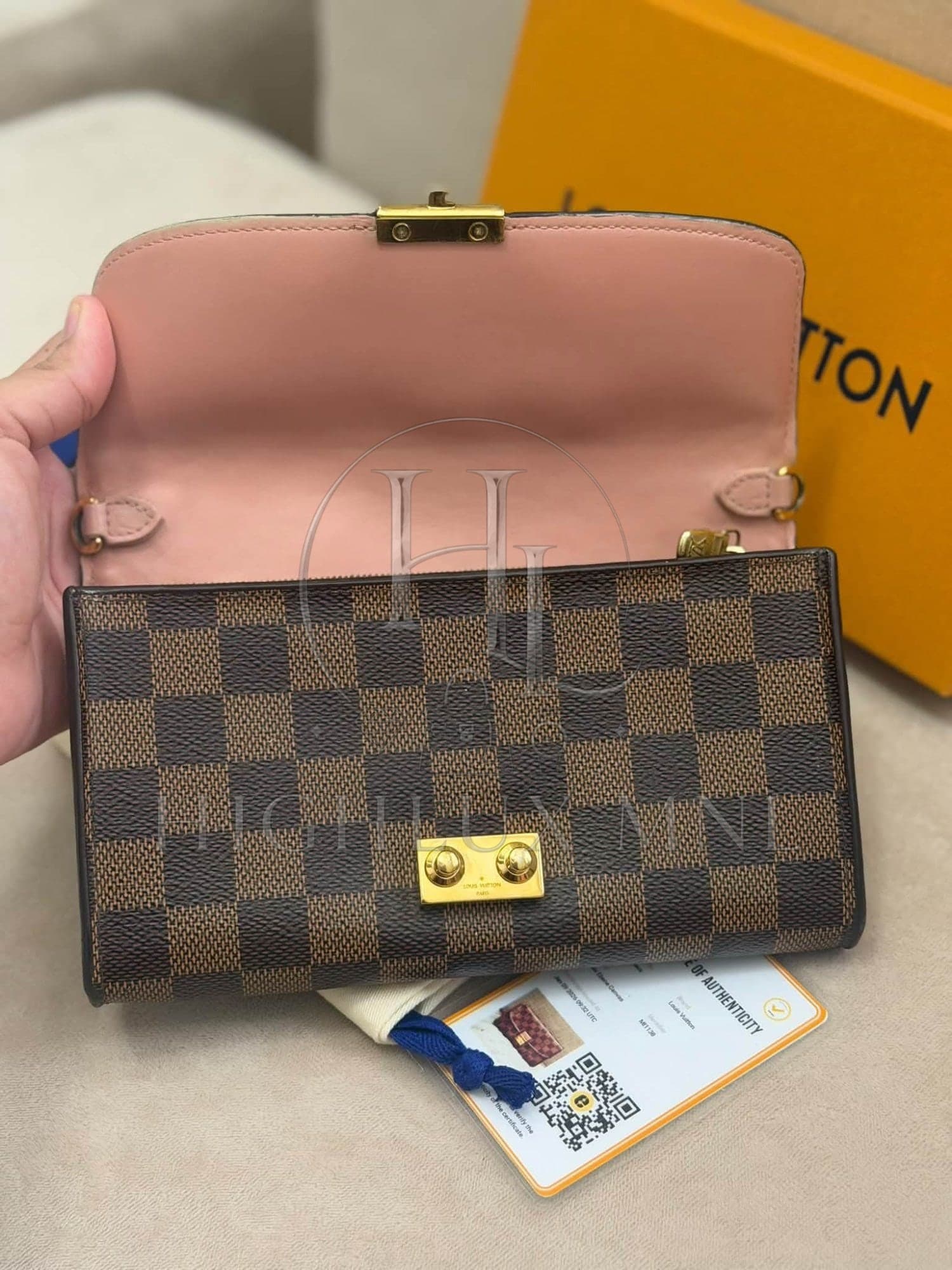 Louis Vuitton Damier Ebene Croissette Wallet on Chain — photo 7