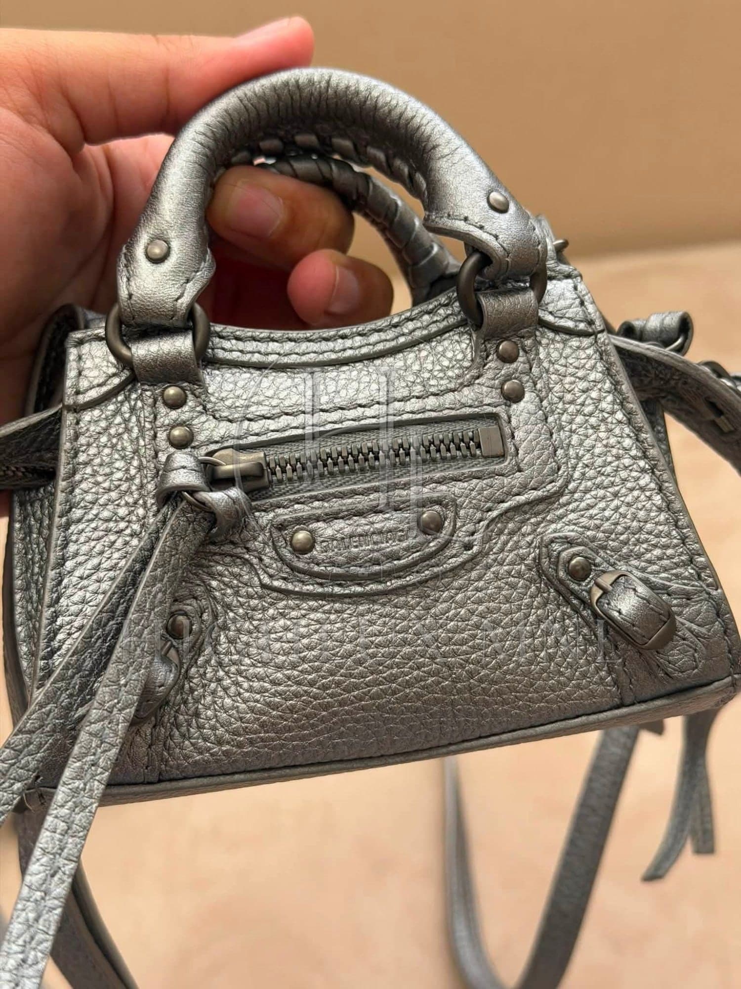Balenciaga Metallic Classic City in Micro Nano — photo 3