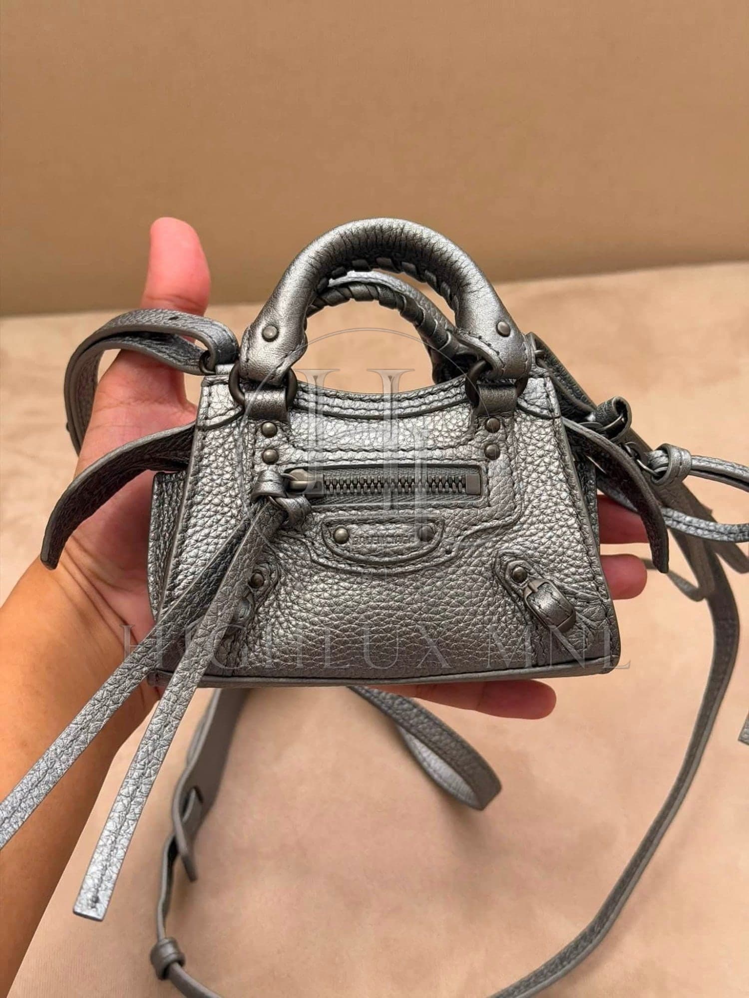 Balenciaga Metallic Classic City in Micro Nano — photo 2