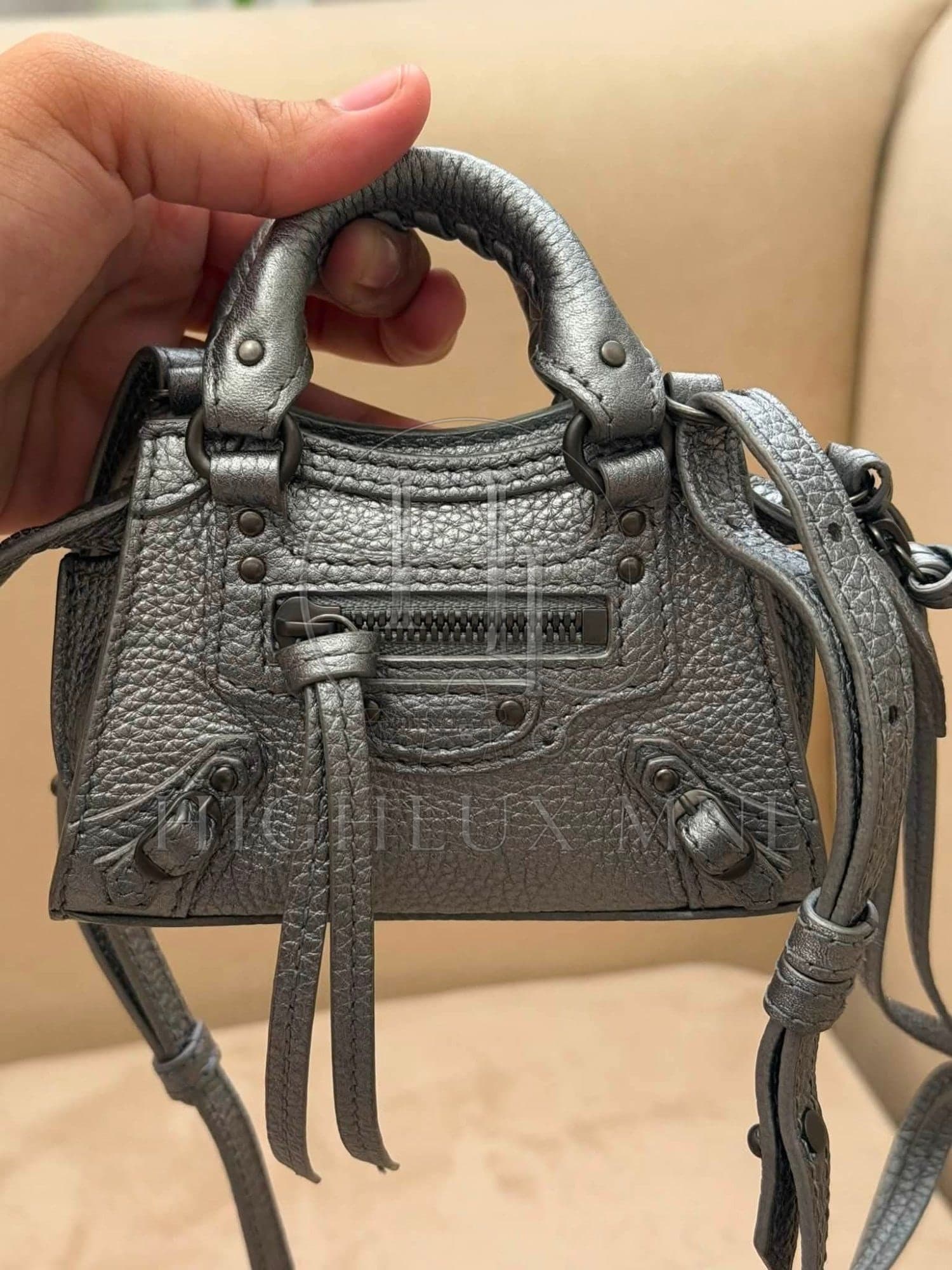 Balenciaga Metallic Classic City in Micro Nano — photo 9