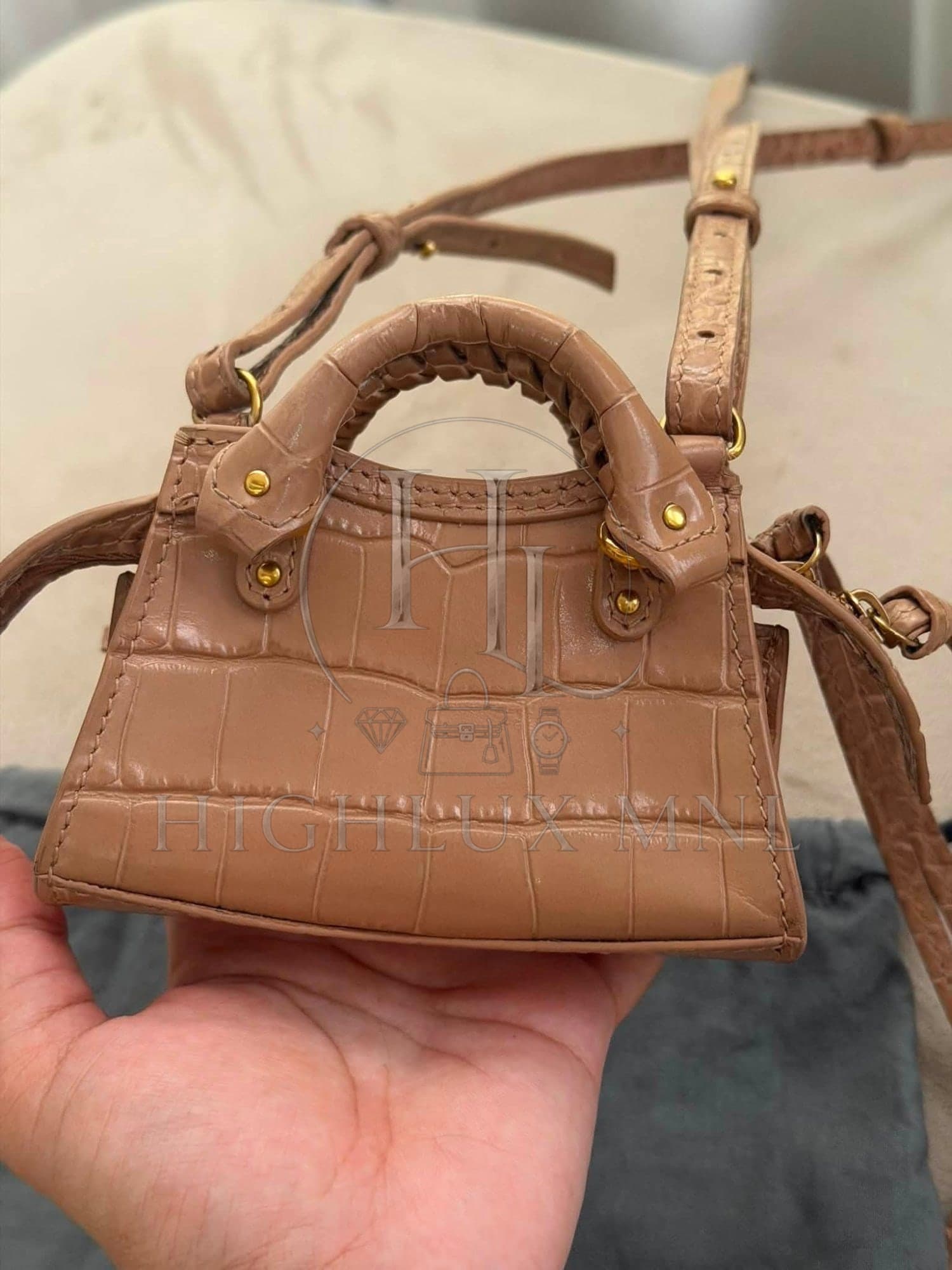 Balenciaga Croc Embossed Classic City in Micro Nano — photo 6