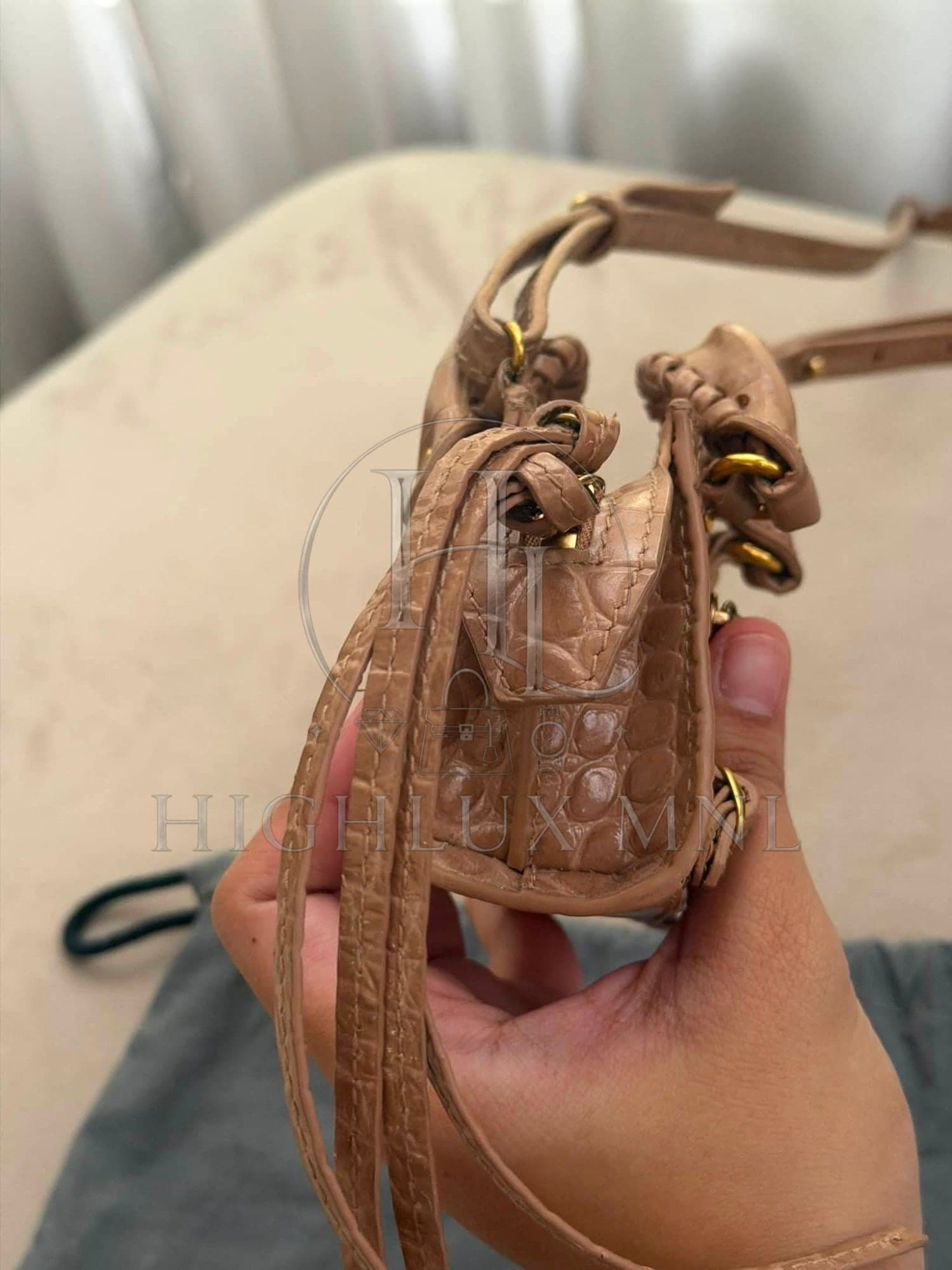 Balenciaga Croc Embossed Classic City in Micro Nano — photo 4