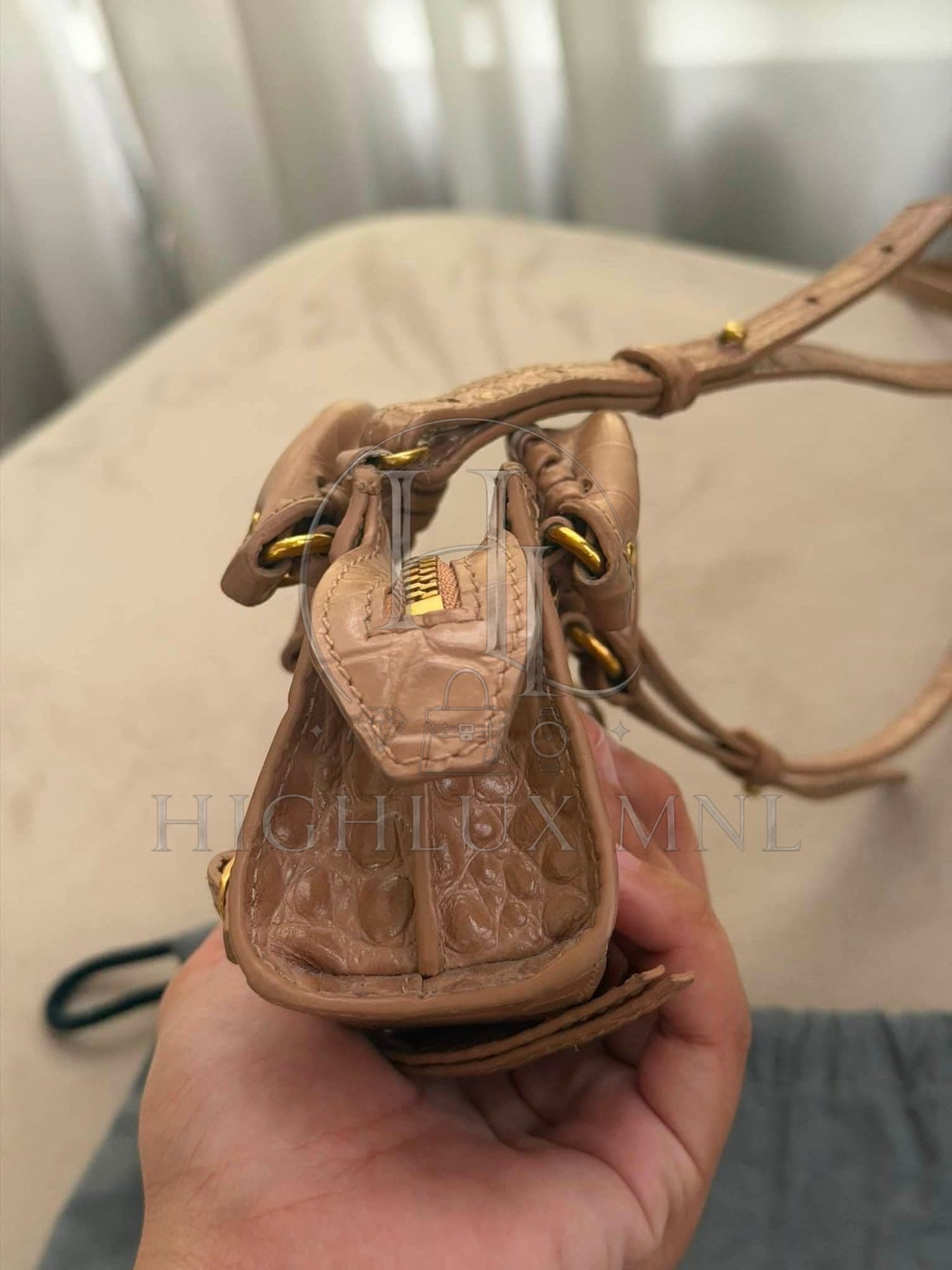 Balenciaga Croc Embossed Classic City in Micro Nano — photo 5