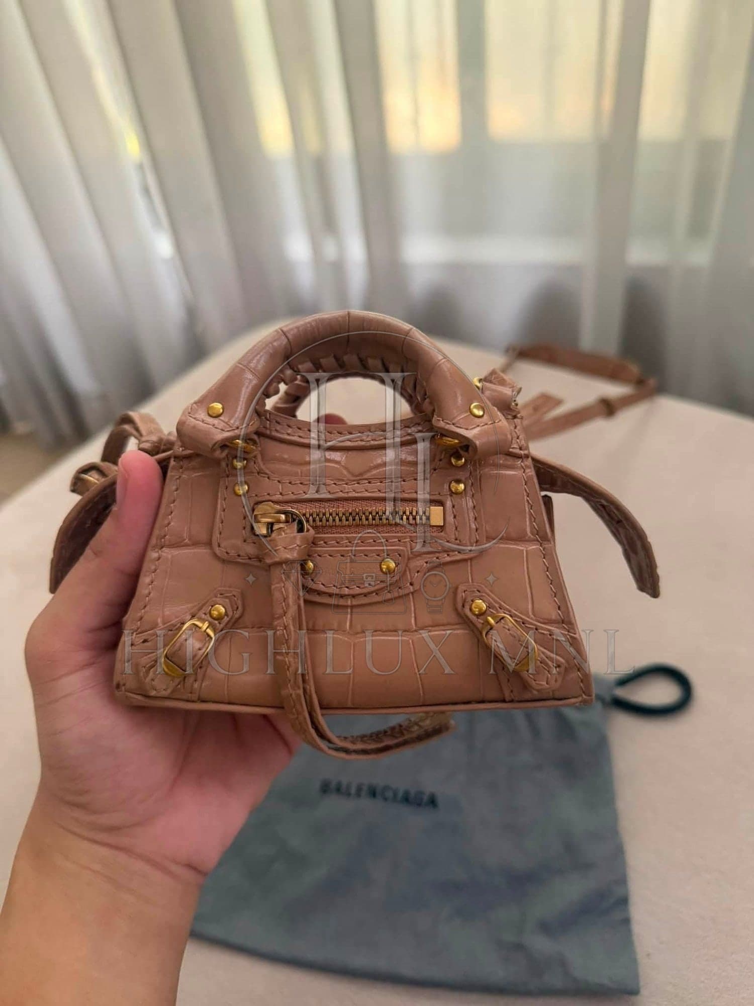 Balenciaga Croc Embossed Classic City in Micro Nano — photo 2