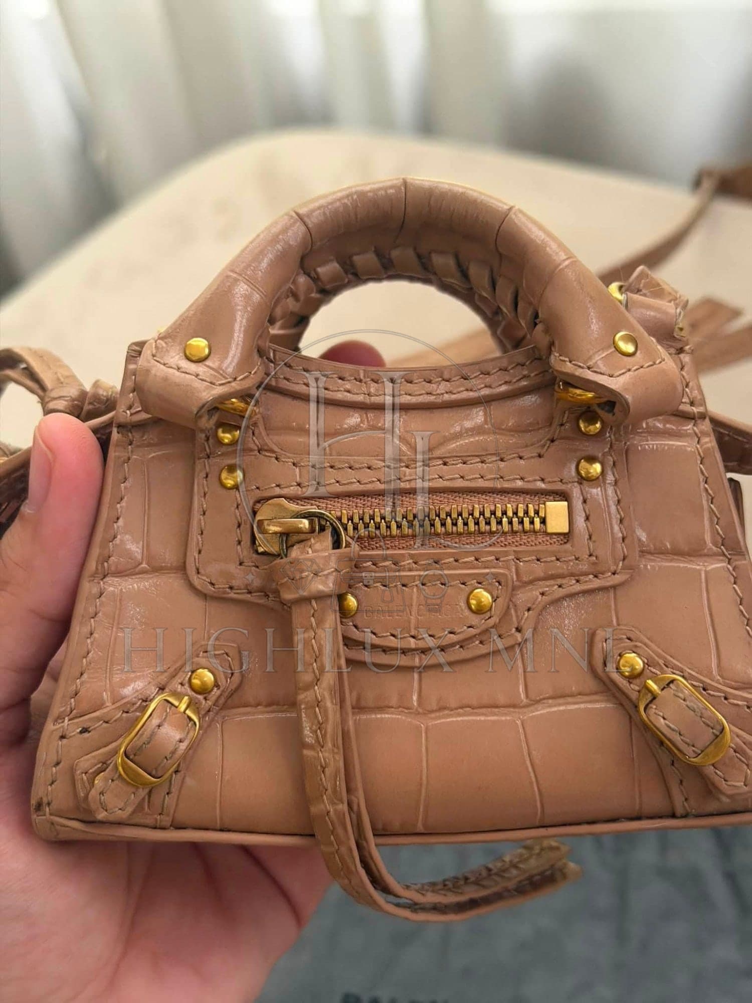 Balenciaga Croc Embossed Classic City in Micro Nano — photo 3