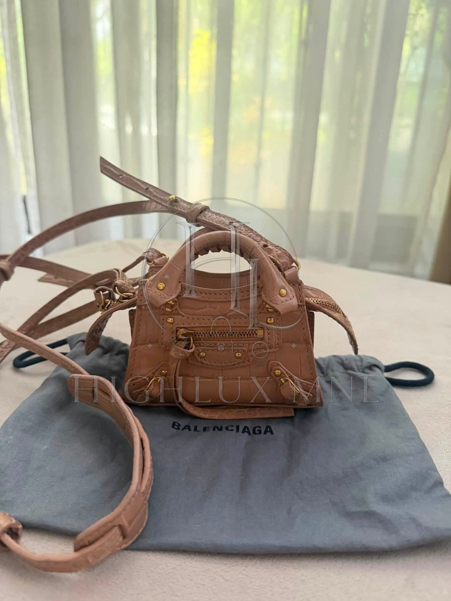 Balenciaga Croc Embossed Classic City in Micro Nano