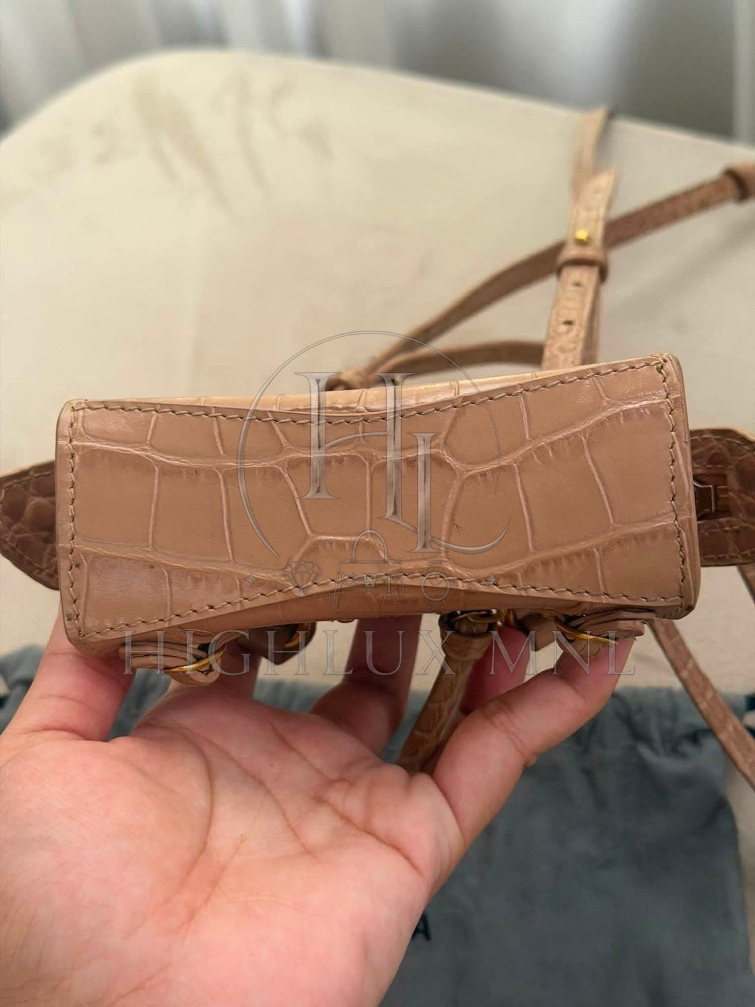 Balenciaga Croc Embossed Classic City in Micro Nano — photo 7