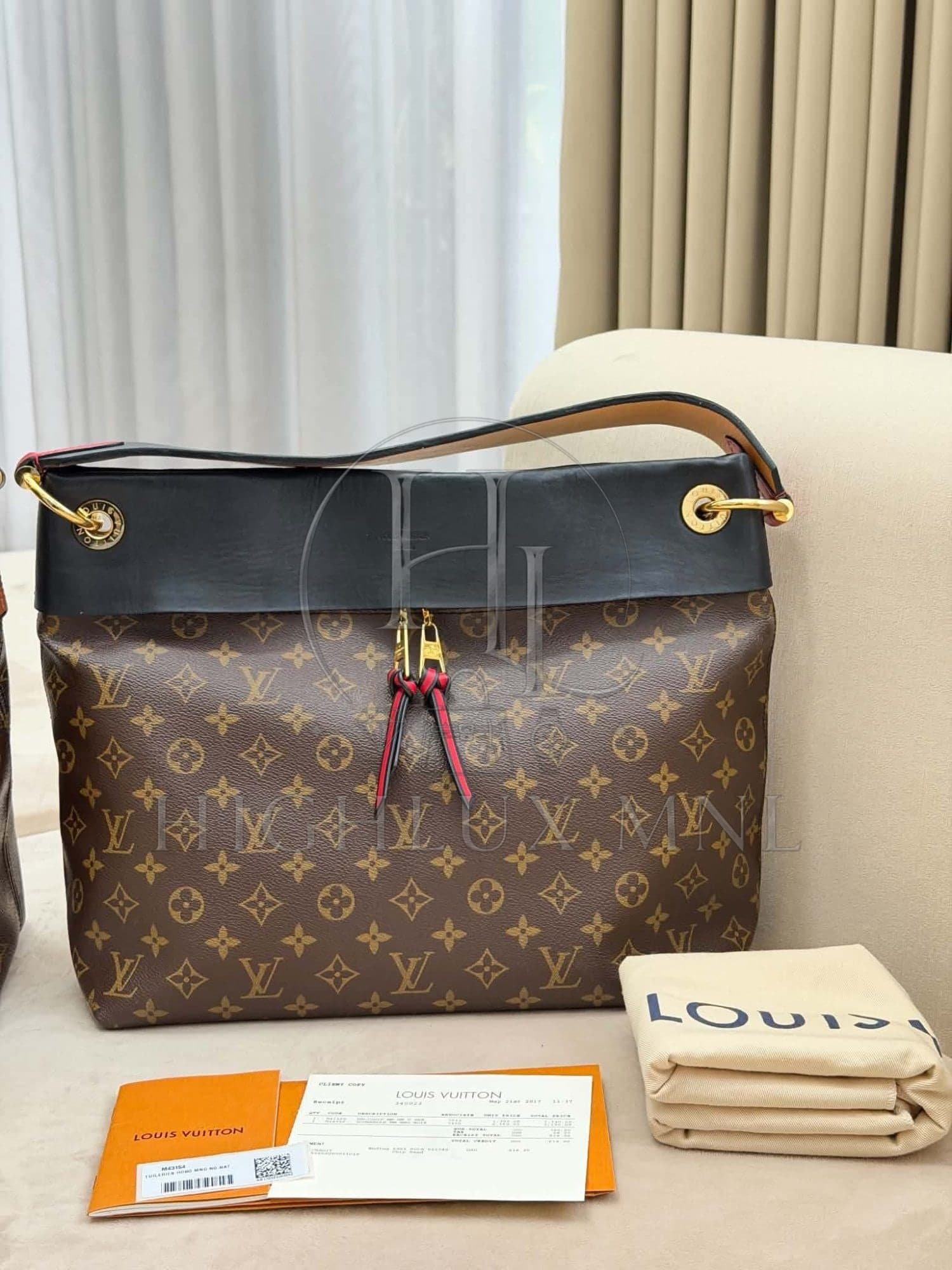 Louis Vuitton Monogam Tuileries Hobo Bag