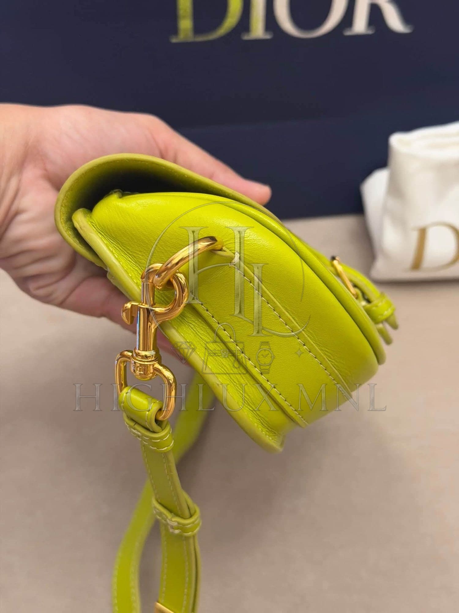 Dior Eastwest Bobby in Lime green — photo 4