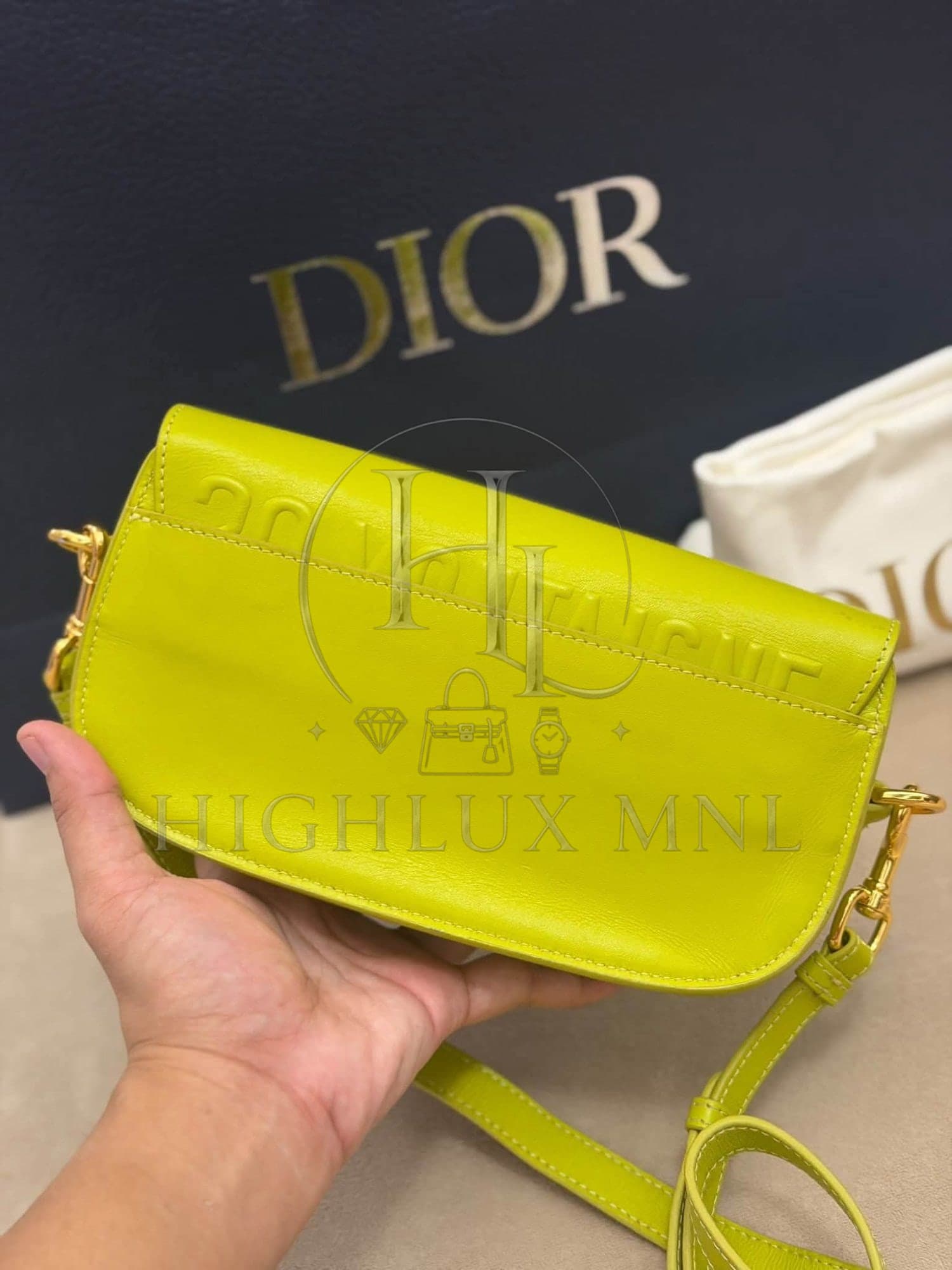 Dior Eastwest Bobby in Lime green — photo 5