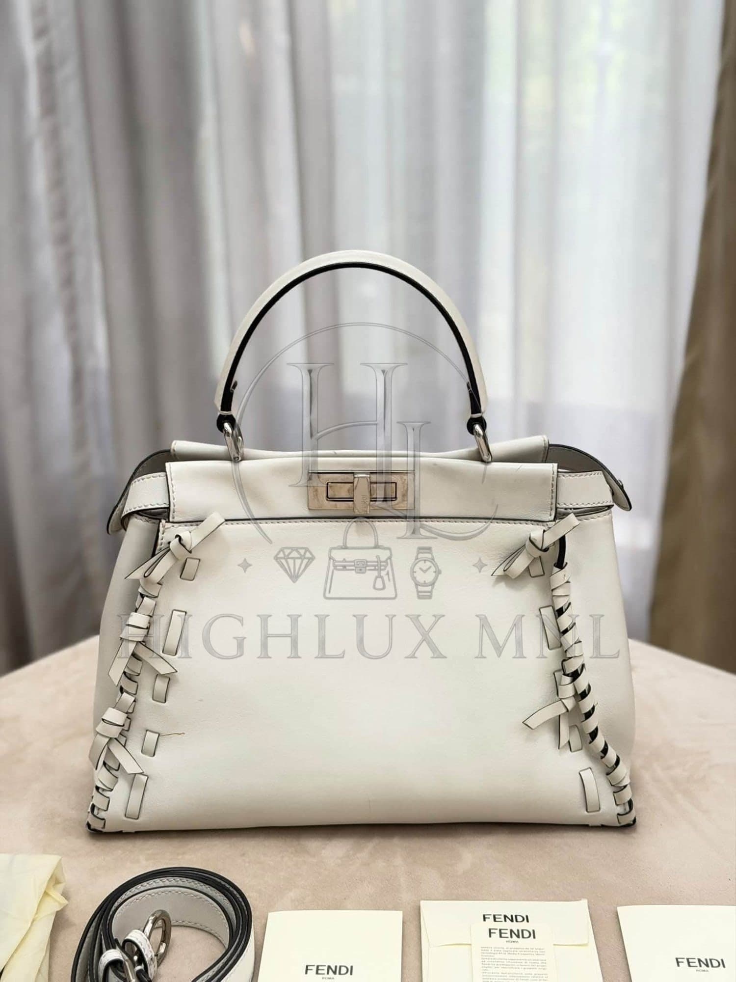 Fendi Nappa Whipstitch Medium Peakaboo Bag — photo 5