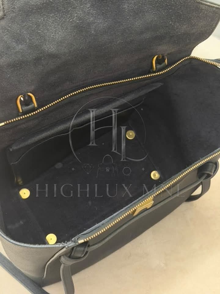 Celine Black Grained Calfskin Belt Bag — photo 8