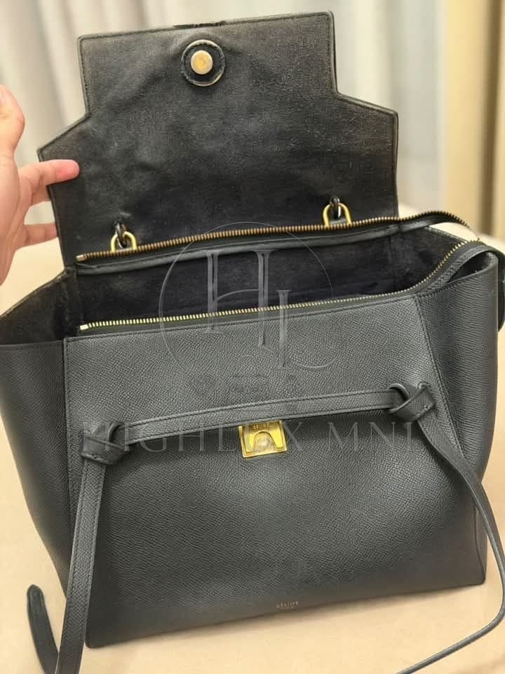 Celine Black Grained Calfskin Belt Bag — photo 7