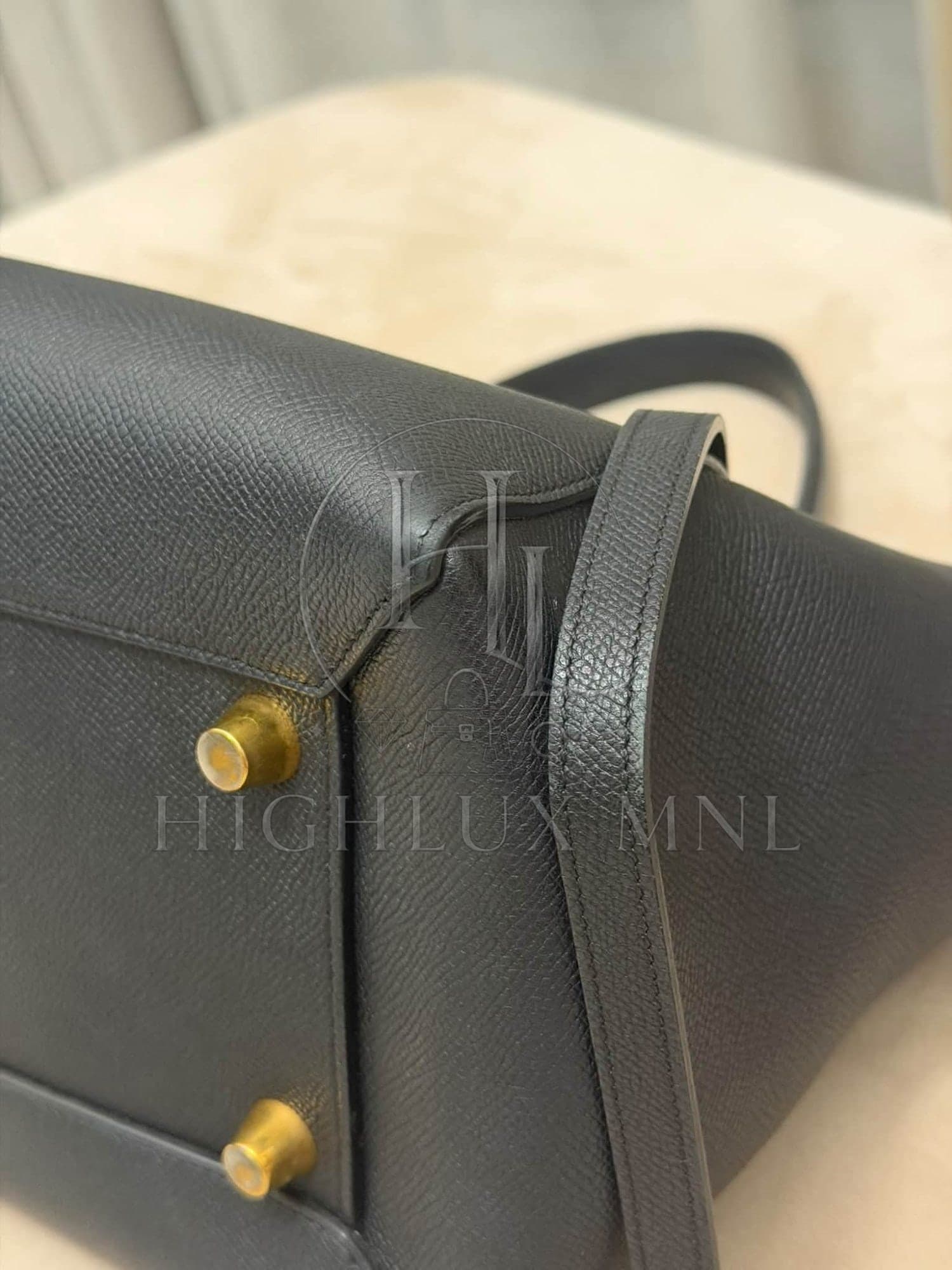 Celine Black Grained Calfskin Belt Bag — photo 5